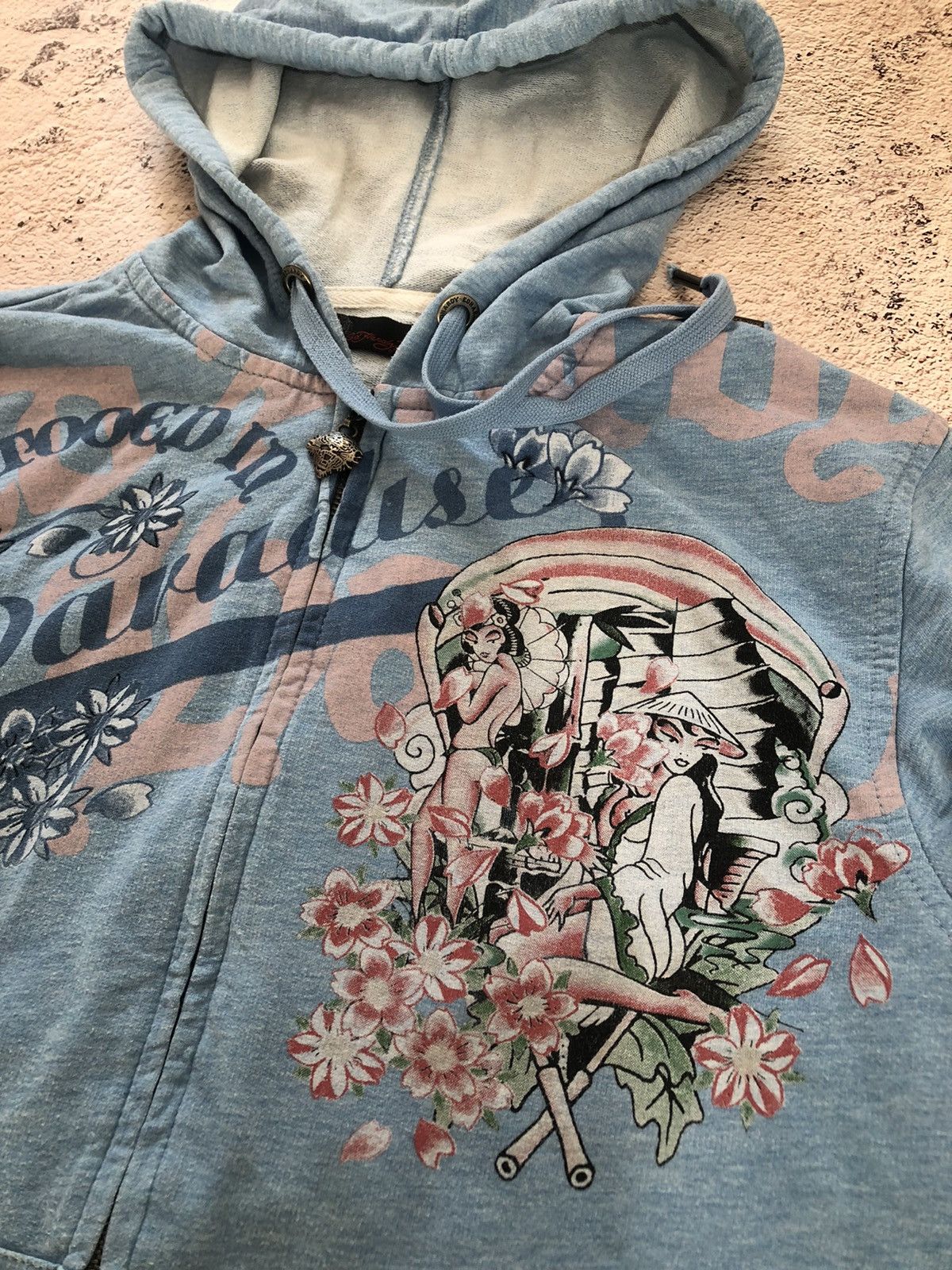Christian Audigier × Ed Hardy × Vintage Ed Hardy Vintage Y2K Zip Hoodie / Christian Audigier Size S / US 4 / IT 40 - 2 Thumbnail