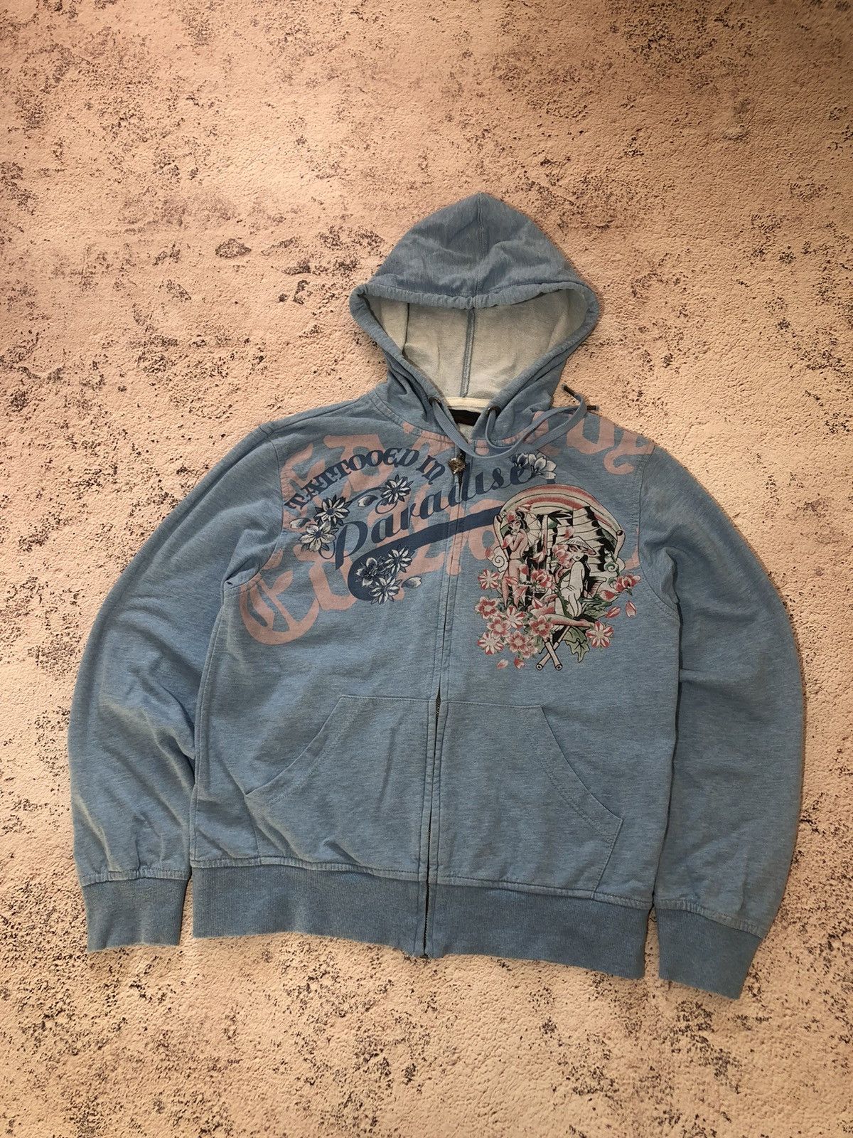 Christian Audigier × Ed Hardy × Vintage Ed Hardy Vintage Y2K Zip Hoodie / Christian Audigier Size S / US 4 / IT 40 - 3 Thumbnail