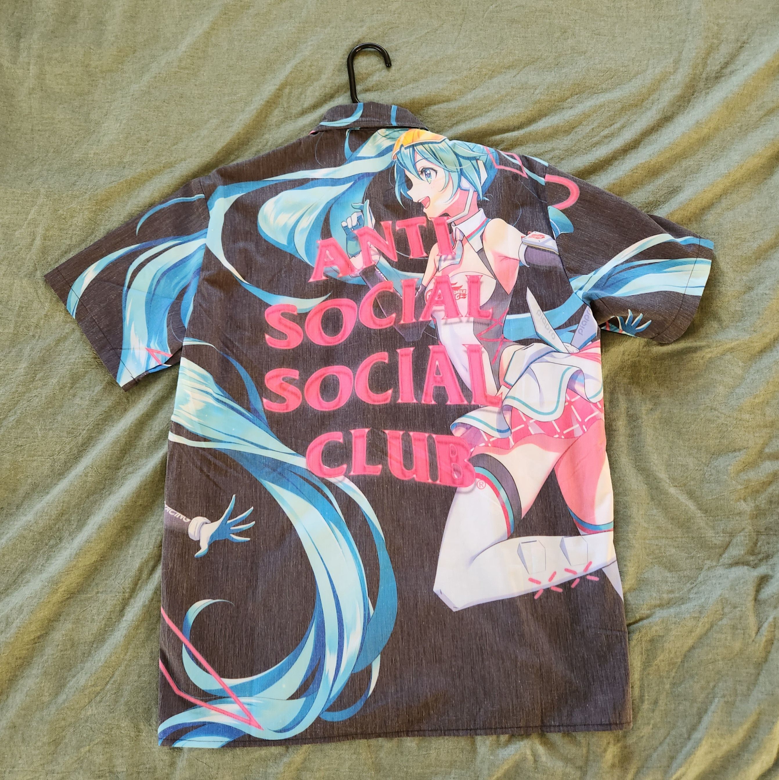 ASSC Anti Social Social Club Good Smile Racing Hatsune Miku Button Up hotsell Shirt