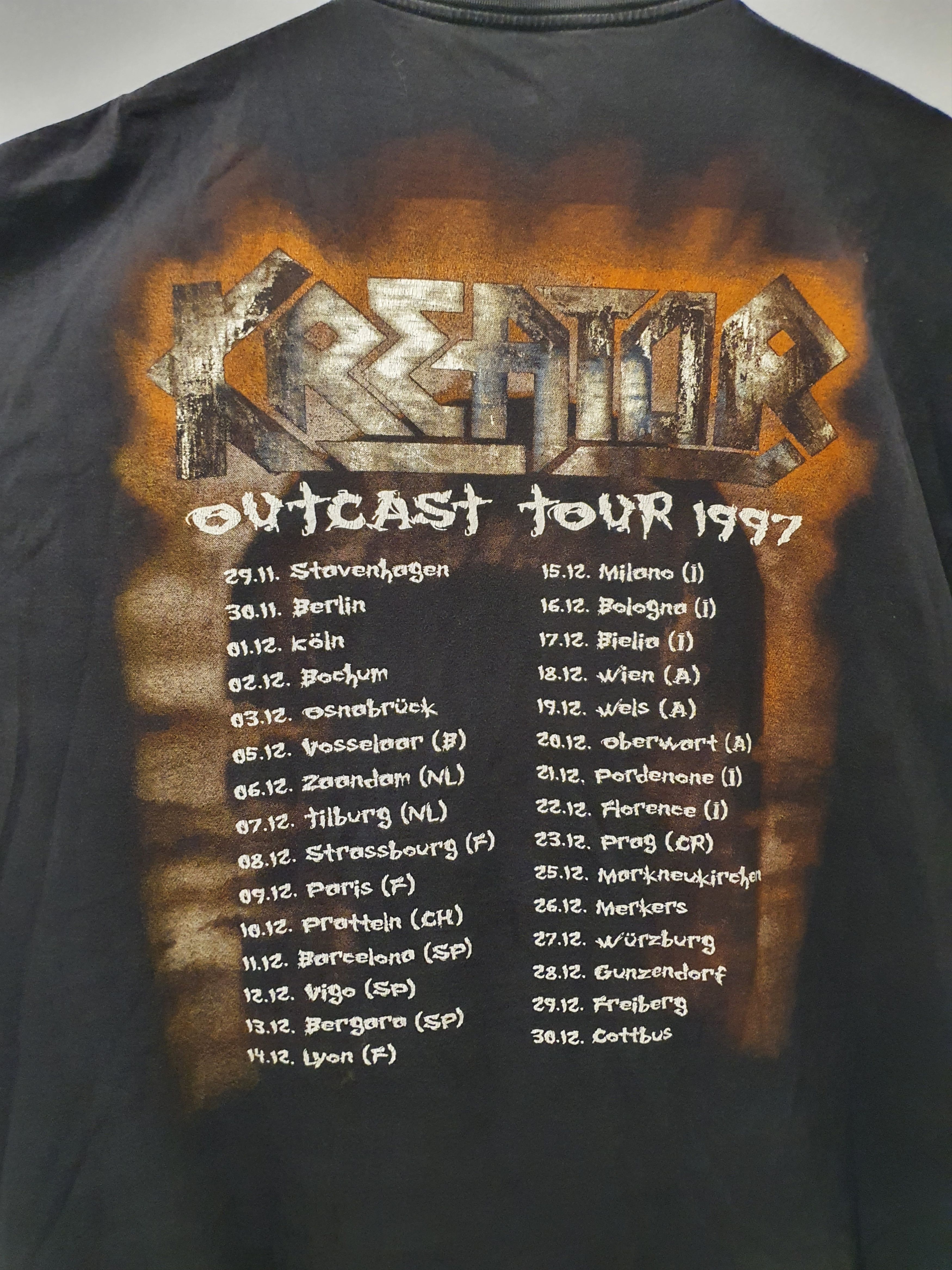 Band Tees Vintage 90s Kreator 1997 outcast tour tee Size US XL / EU 56 / 4 - 9 Thumbnail
