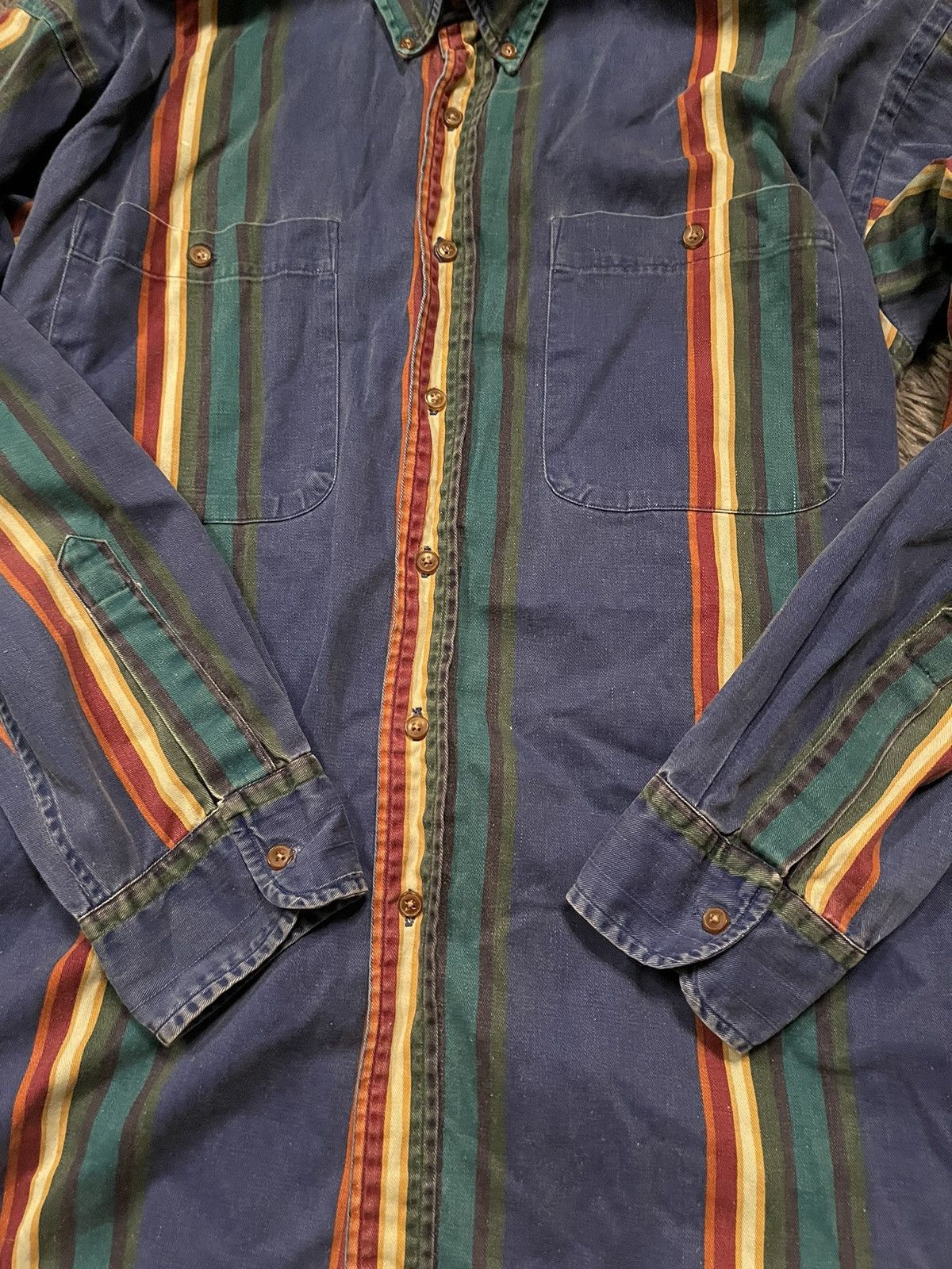 Polo Ralph Lauren × Vintage Ralph Lauren Chaps 90s vintage striped shirt Size US L / EU 52-54 / 3 - 4 Thumbnail