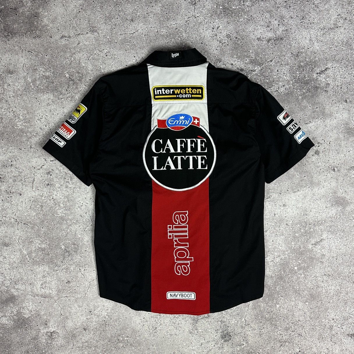 Vintage Vintage Formula 1 Signed Aprilia Caffe Latte racing shirt Size US L / EU 52-54 / 3 - 2 Thumbnail