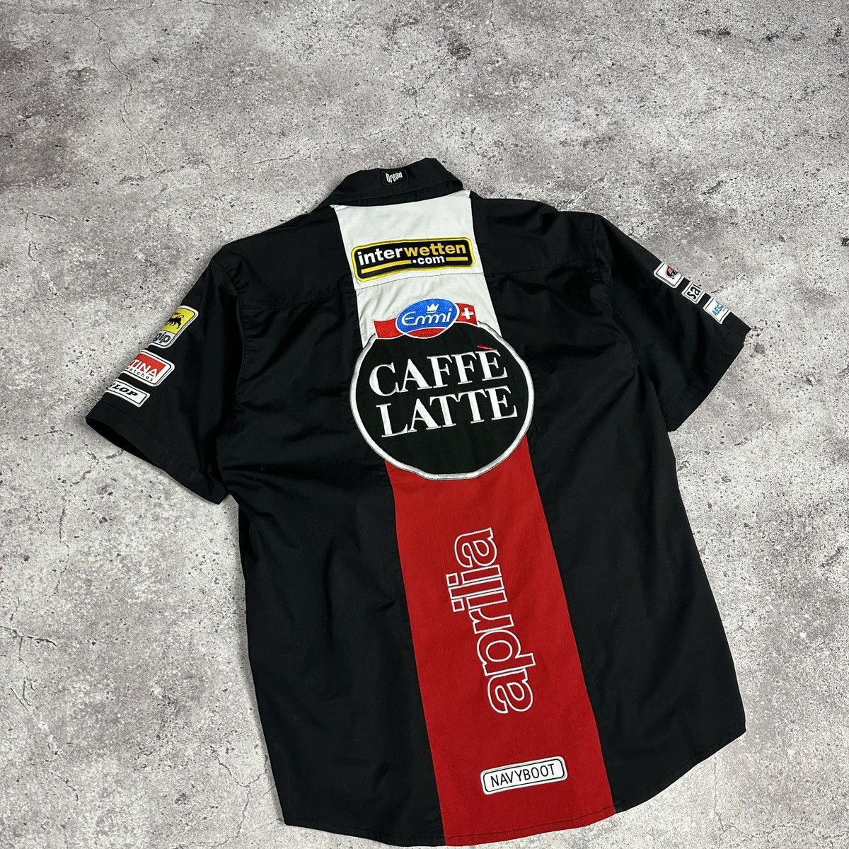 Vintage Vintage Formula 1 Signed Aprilia Caffe Latte racing shirt Size US L / EU 52-54 / 3 - 12 Thumbnail