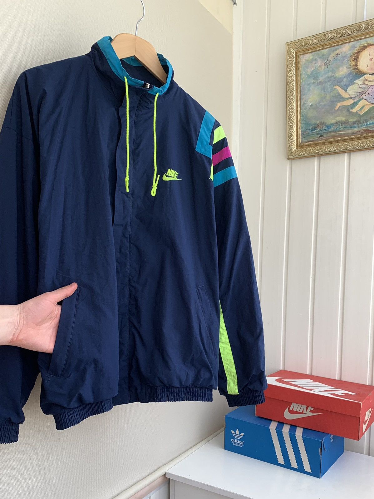 Vintage Nike Sportswear Vintage Nylon Track Jacket Size L Size US L / EU 52-54 / 3 - 5 Thumbnail