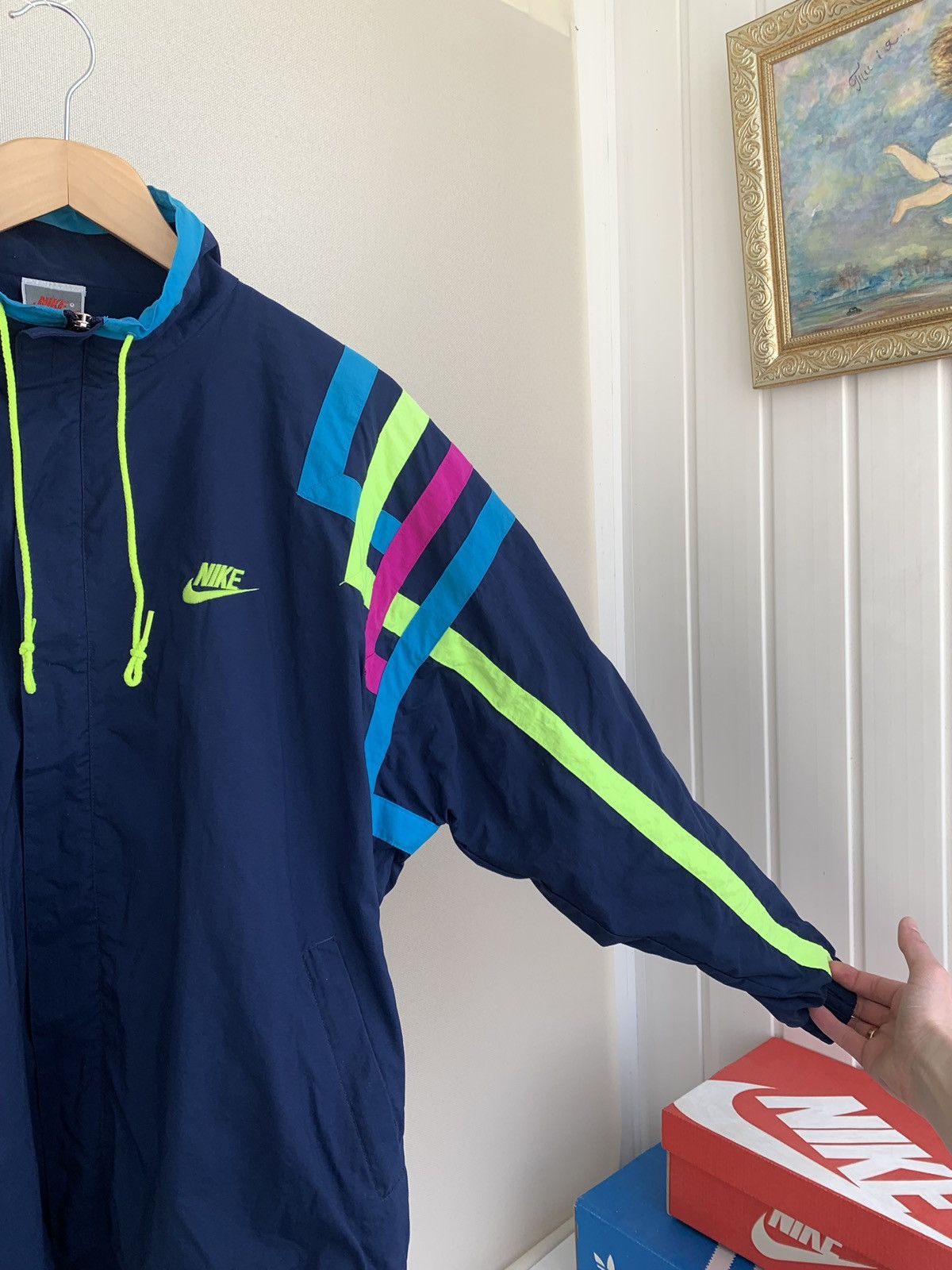 Vintage Nike Sportswear Vintage Nylon Track Jacket Size L Size US L / EU 52-54 / 3 - 6 Thumbnail