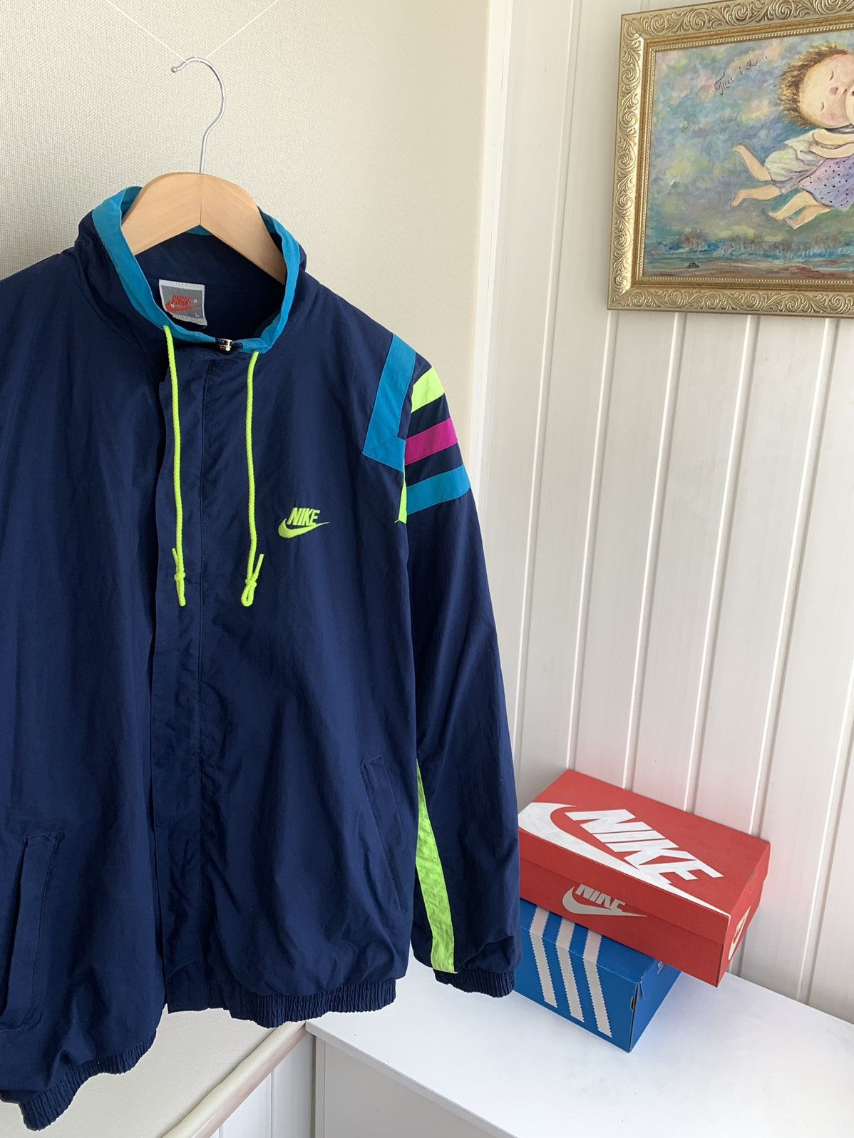 Vintage Nike Sportswear Vintage Nylon Track Jacket Size L Size US L / EU 52-54 / 3 - 2 Thumbnail