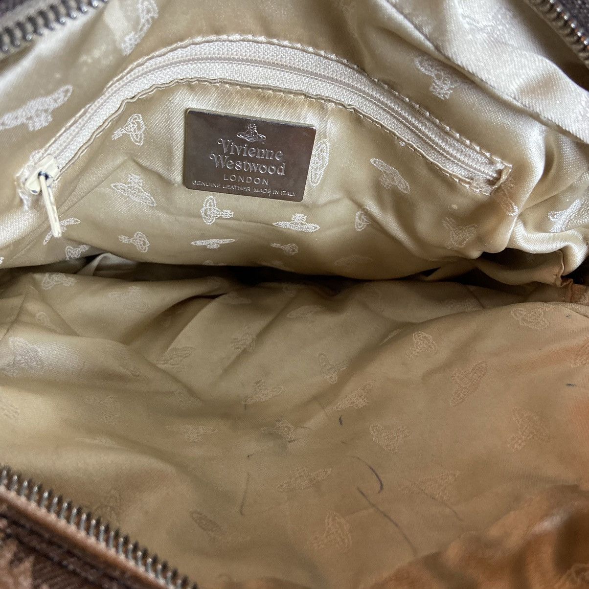 Vivienne Westwood Vivienne Westwood Genuine Leather Canvas Shoulder Bag Size ONE SIZE - 10 Thumbnail