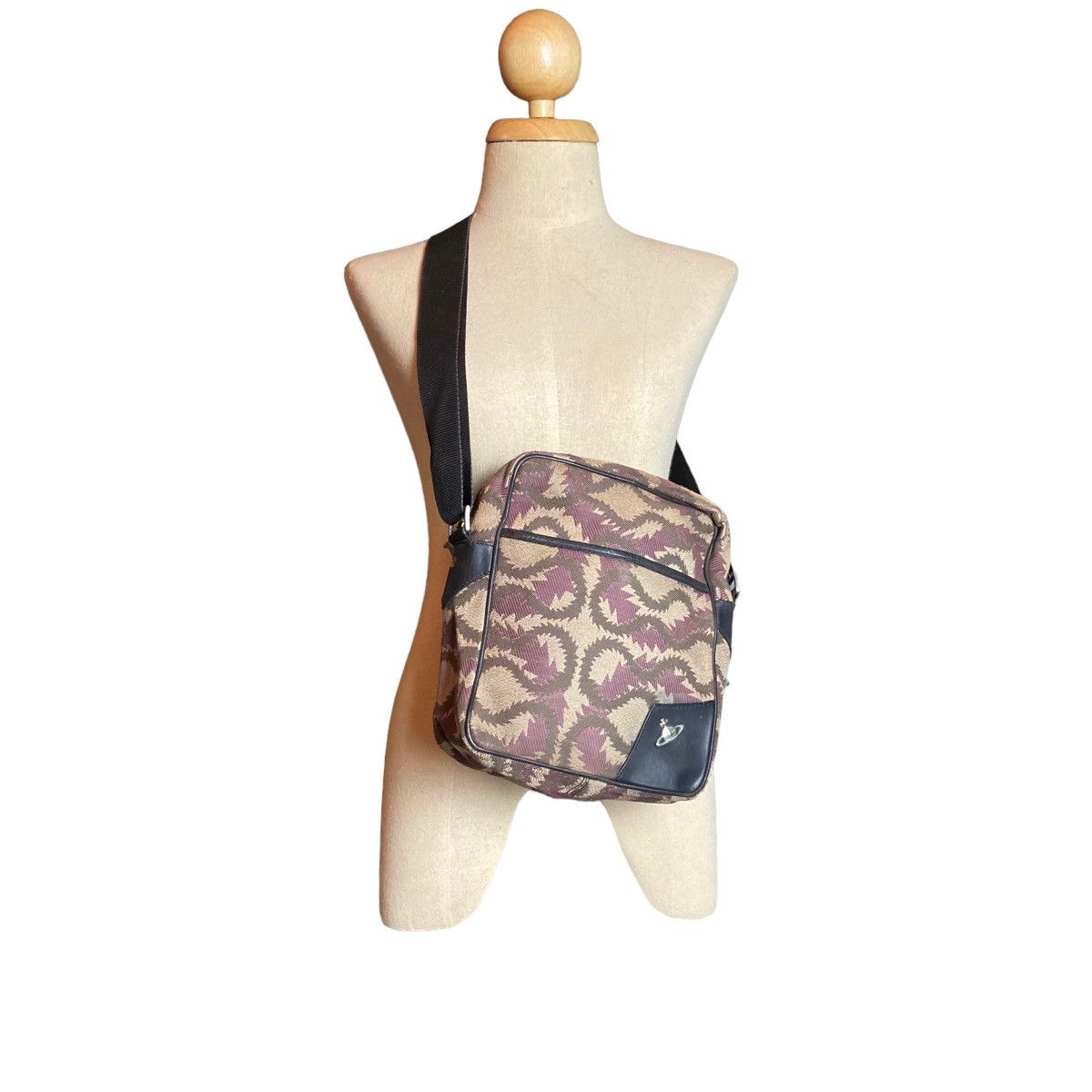Vivienne Westwood Vivienne Westwood Genuine Leather Canvas Shoulder Bag Size ONE SIZE - 1 Thumbnail