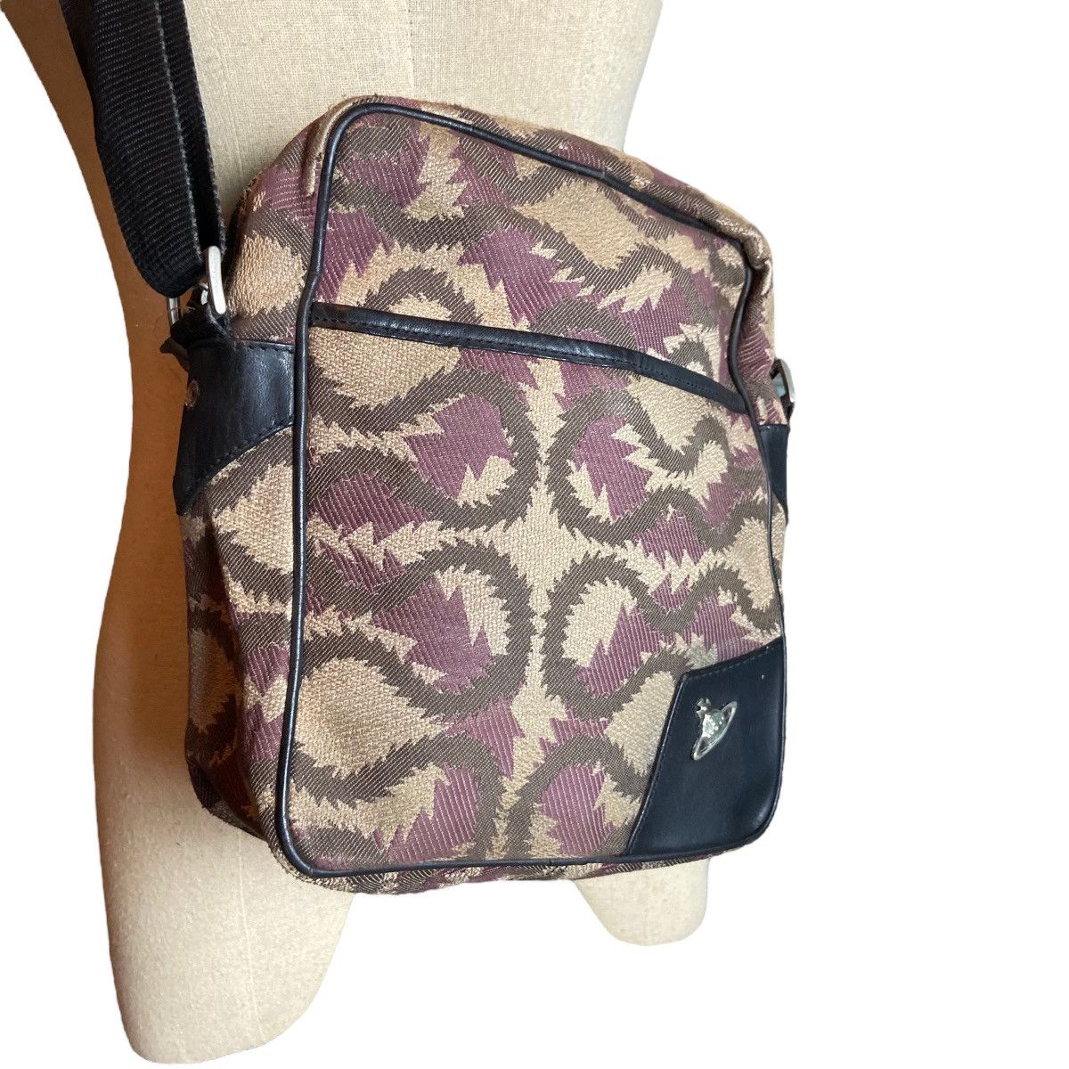 Vivienne Westwood Vivienne Westwood Genuine Leather Canvas Shoulder Bag Size ONE SIZE - 2 Thumbnail