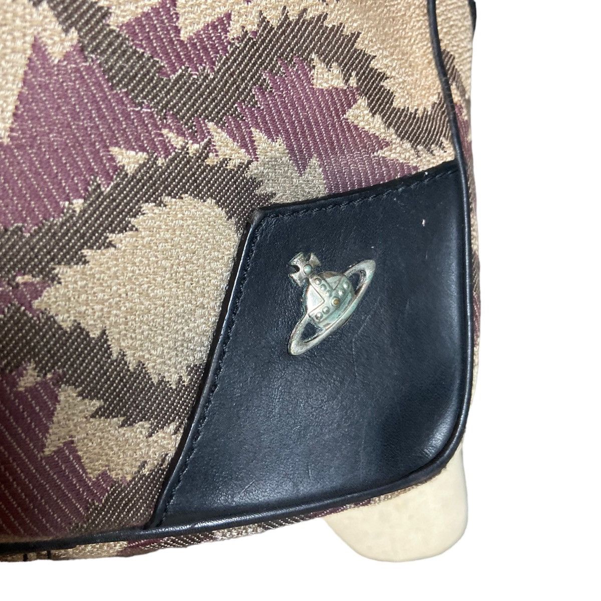 Vivienne Westwood Vivienne Westwood Genuine Leather Canvas Shoulder Bag Size ONE SIZE - 3 Thumbnail
