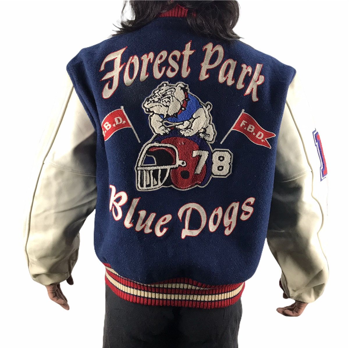 Whitesville Vintage Whitesville Letterman Varsity Jacket Size US L / EU 52-54 / 3 - 3 Thumbnail
