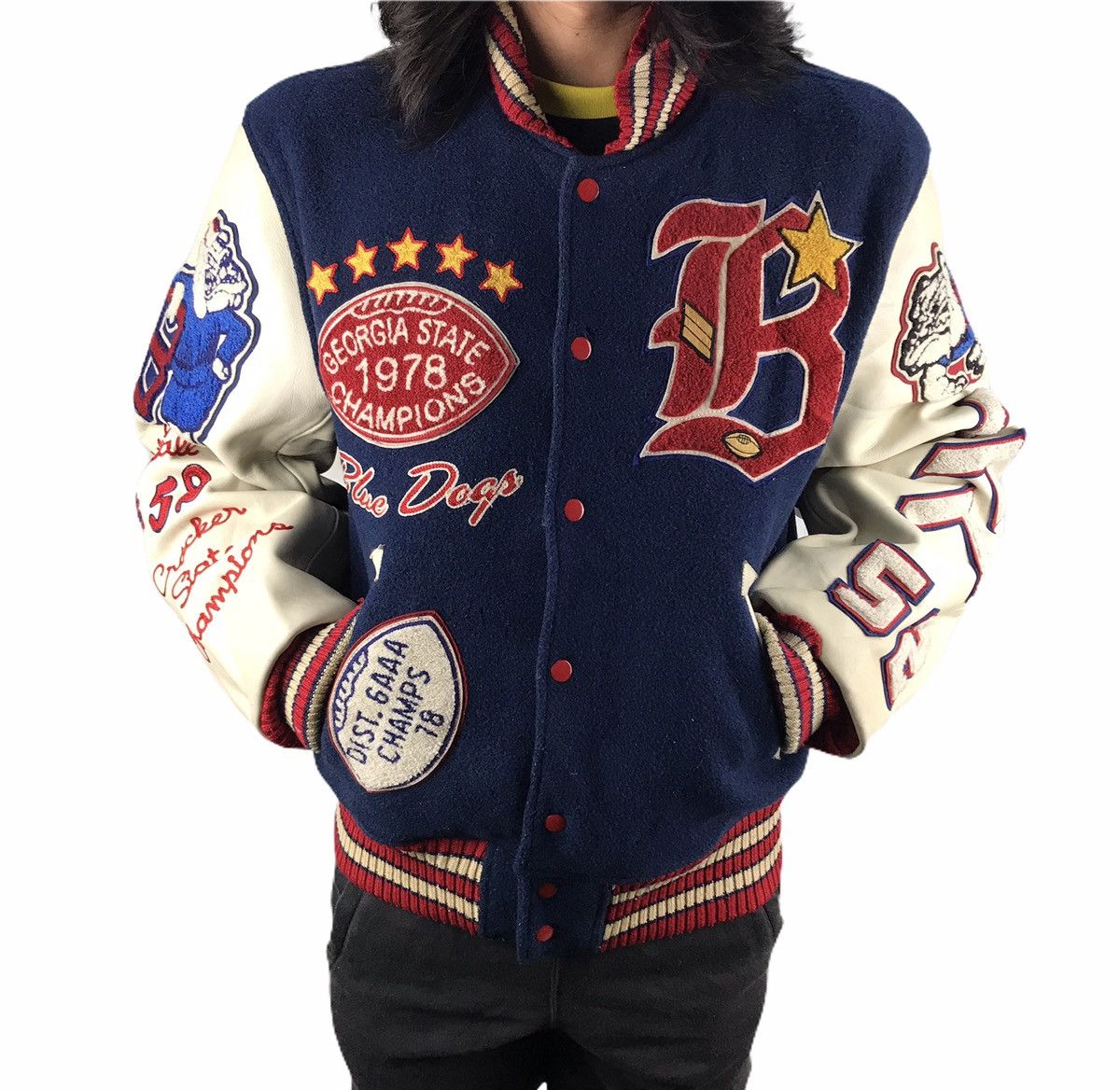 Whitesville Vintage Whitesville Letterman Varsity Jacket Size US L / EU 52-54 / 3 - 1 Thumbnail