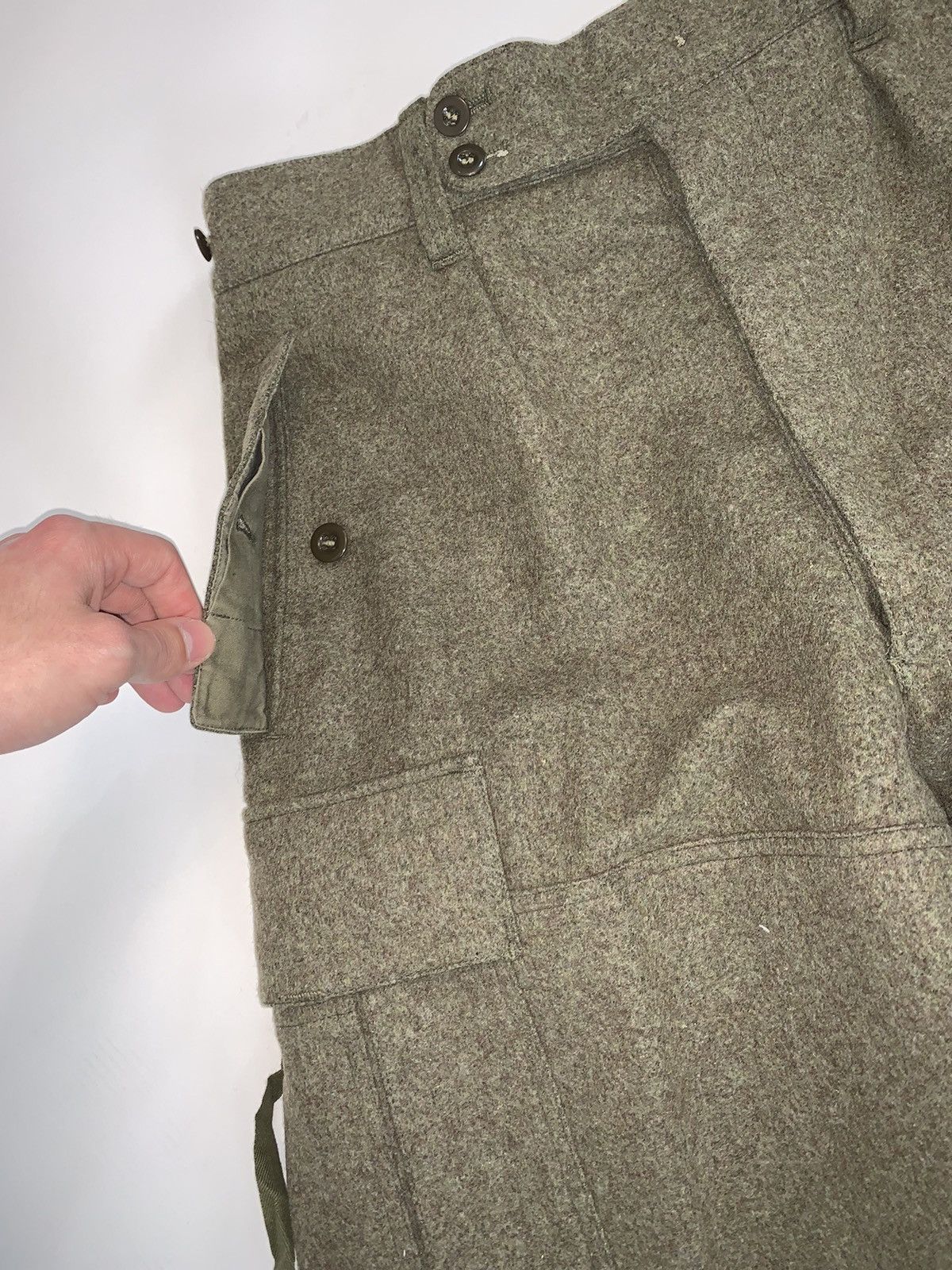 Vintage Alois Heiss K.G. Wool Cargo Pants Size US 34 / EU 50 - 5 Thumbnail