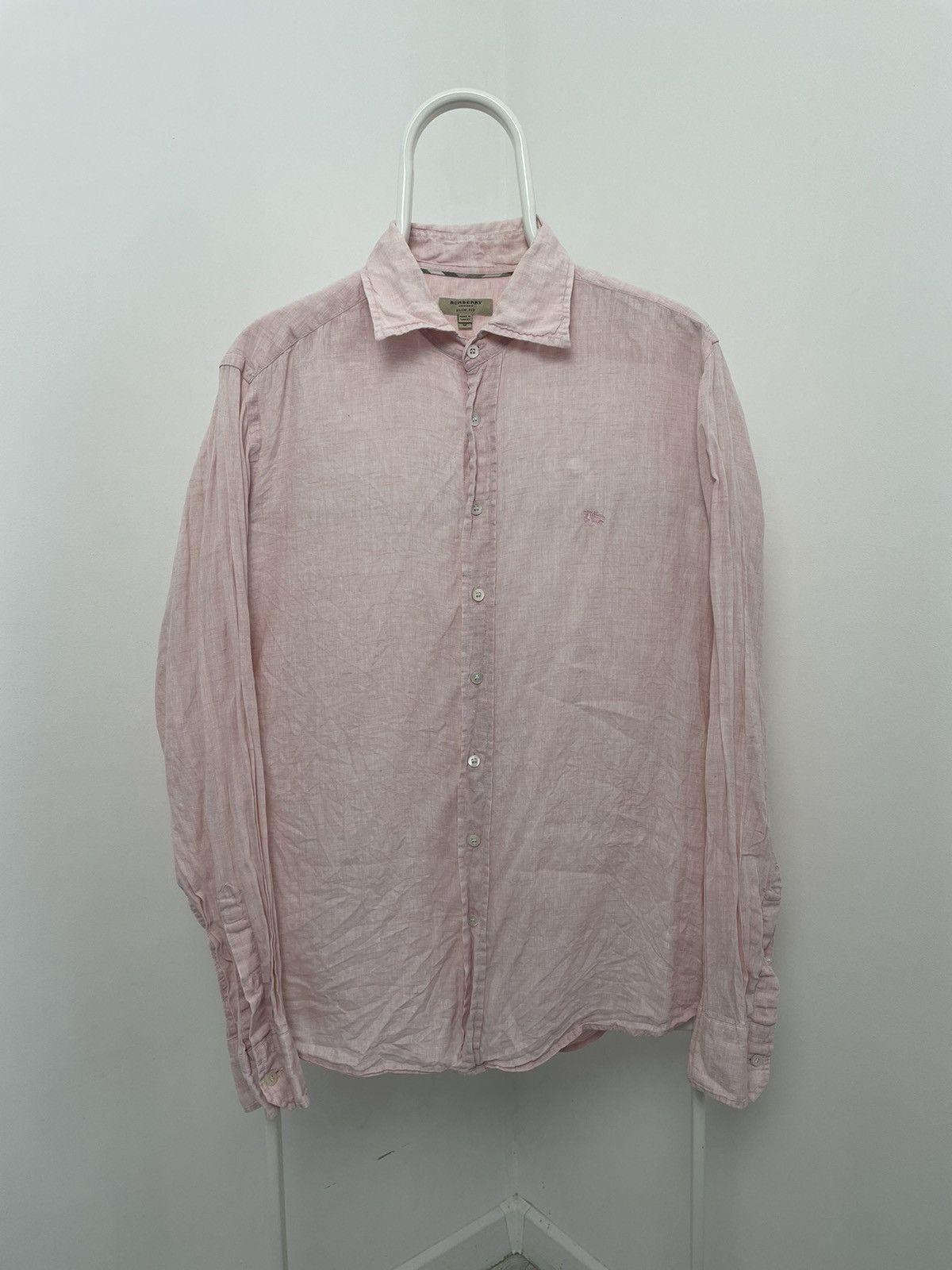 Burberry × Vintage Burberry button shirt lion pink logo Size US M / EU 48-50 / 2 - 1 Thumbnail