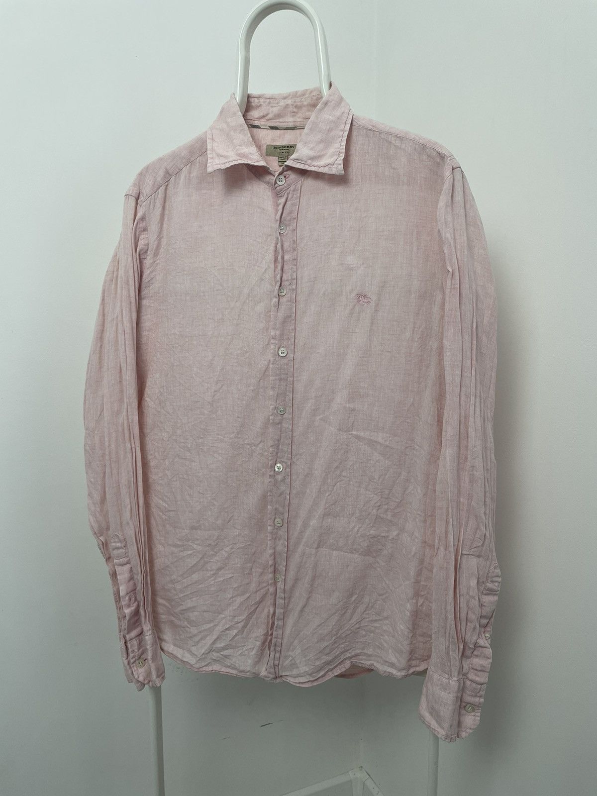 Burberry × Vintage Burberry button shirt lion pink logo Size US M / EU 48-50 / 2 - 2 Thumbnail