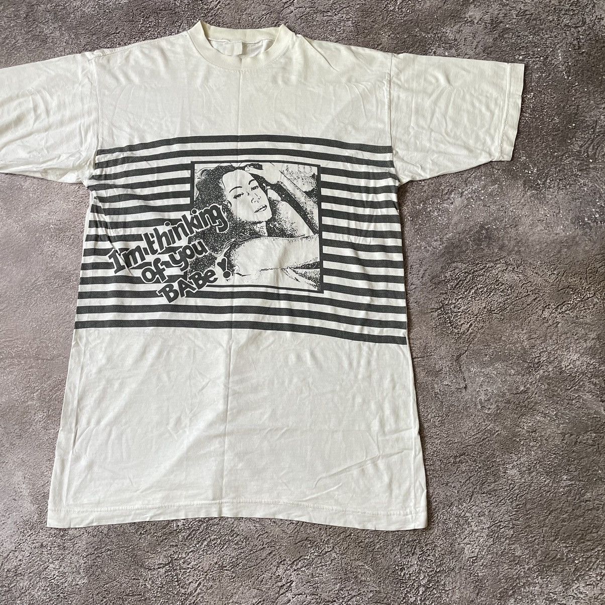 Vintage Vintage Y2K Striped Graphic Tee Grunge Oversized Washed XL Size US XL / EU 56 / 4 - 2 Thumbnail