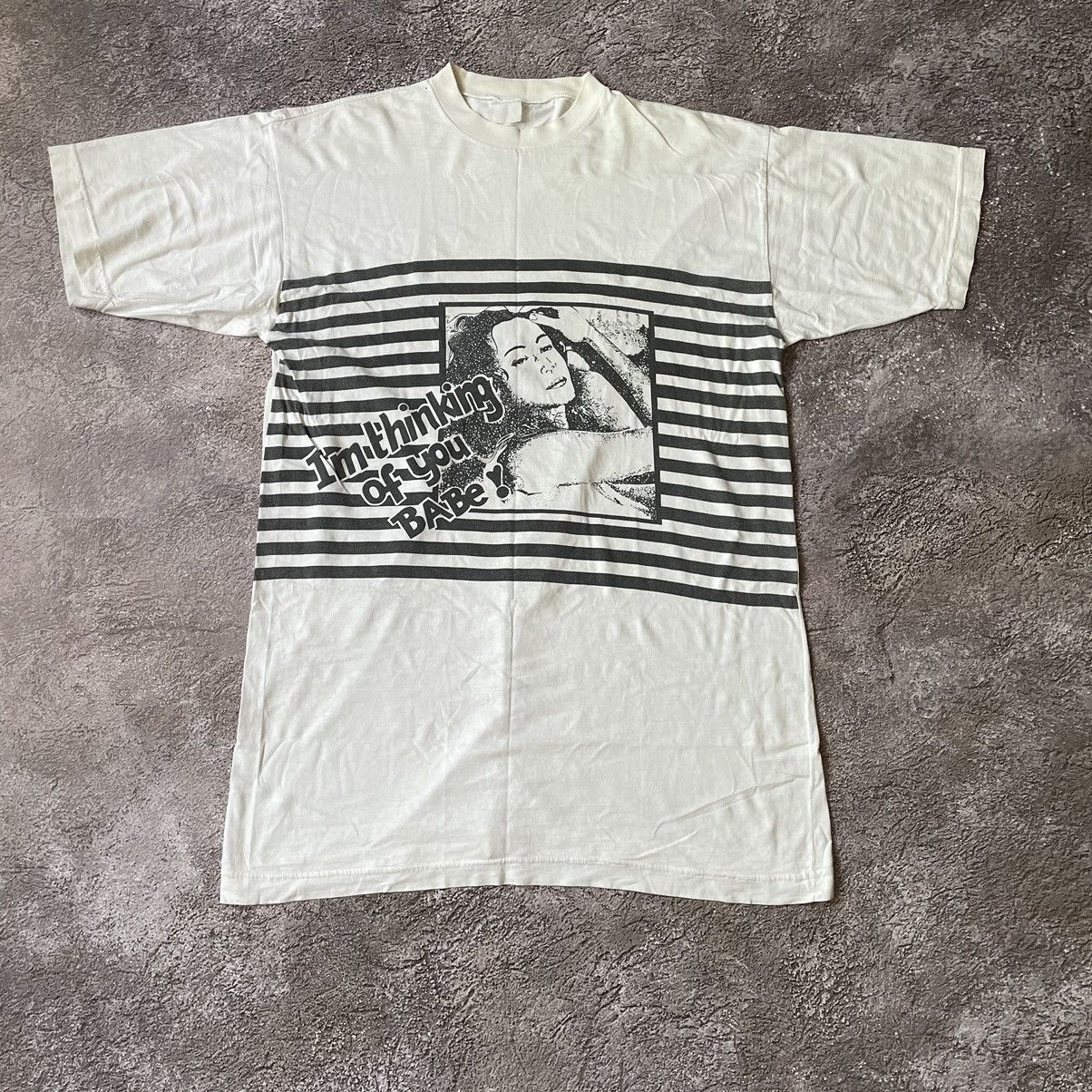 Vintage Vintage Y2K Striped Graphic Tee Grunge Oversized Washed XL Size US XL / EU 56 / 4 - 3 Thumbnail