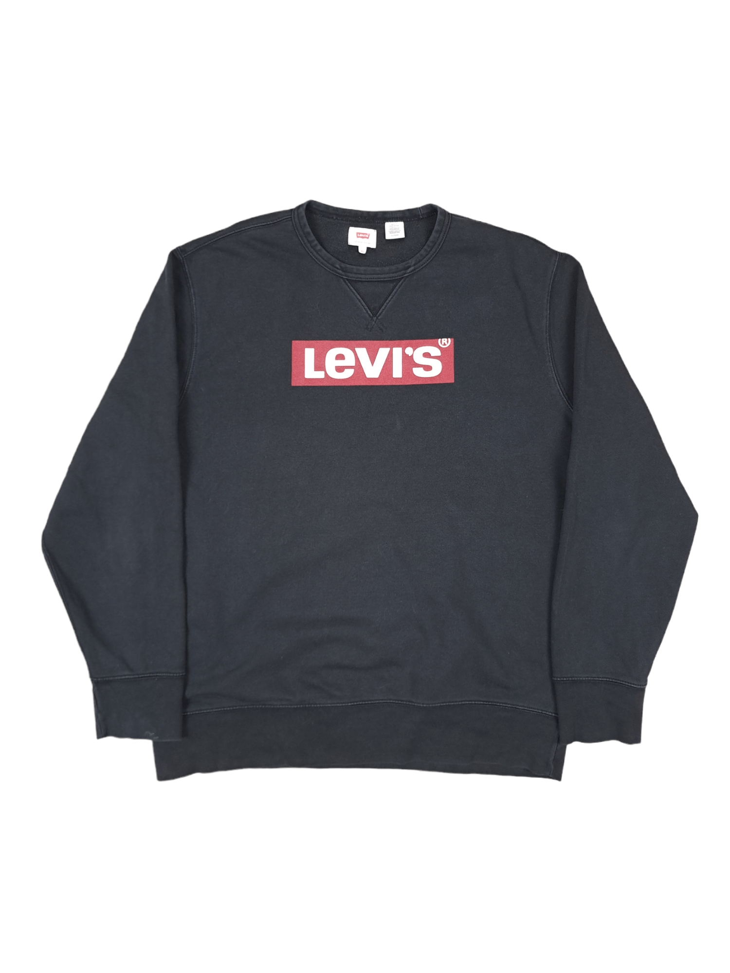 Levi's × Vintage 💎 90's Vintage Levi Strauss Black Box Logo Faded Crewneck Size US XL / EU 56 / 4 - 1 Thumbnail
