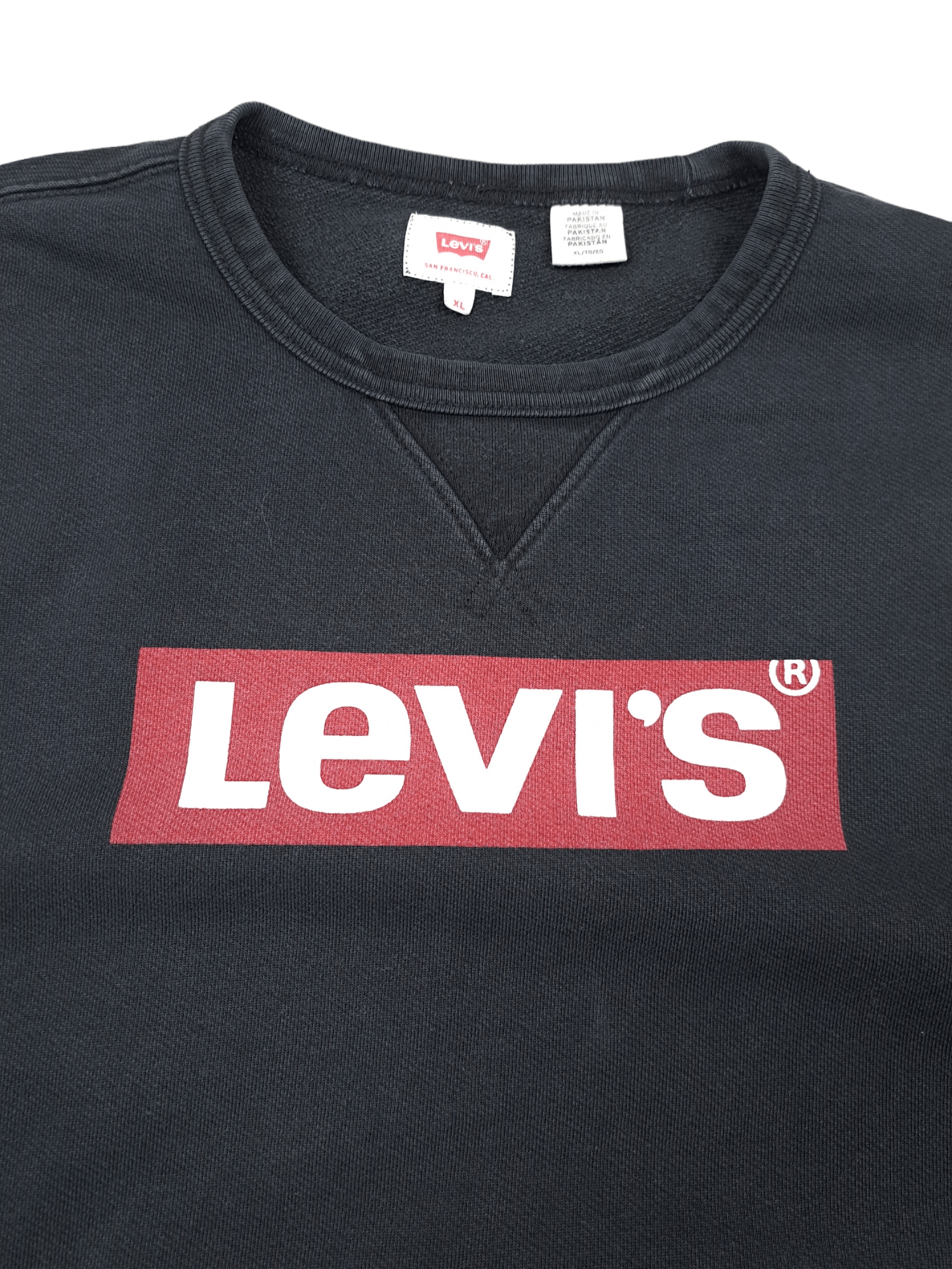 Levi's × Vintage 💎 90's Vintage Levi Strauss Black Box Logo Faded Crewneck Size US XL / EU 56 / 4 - 2 Thumbnail