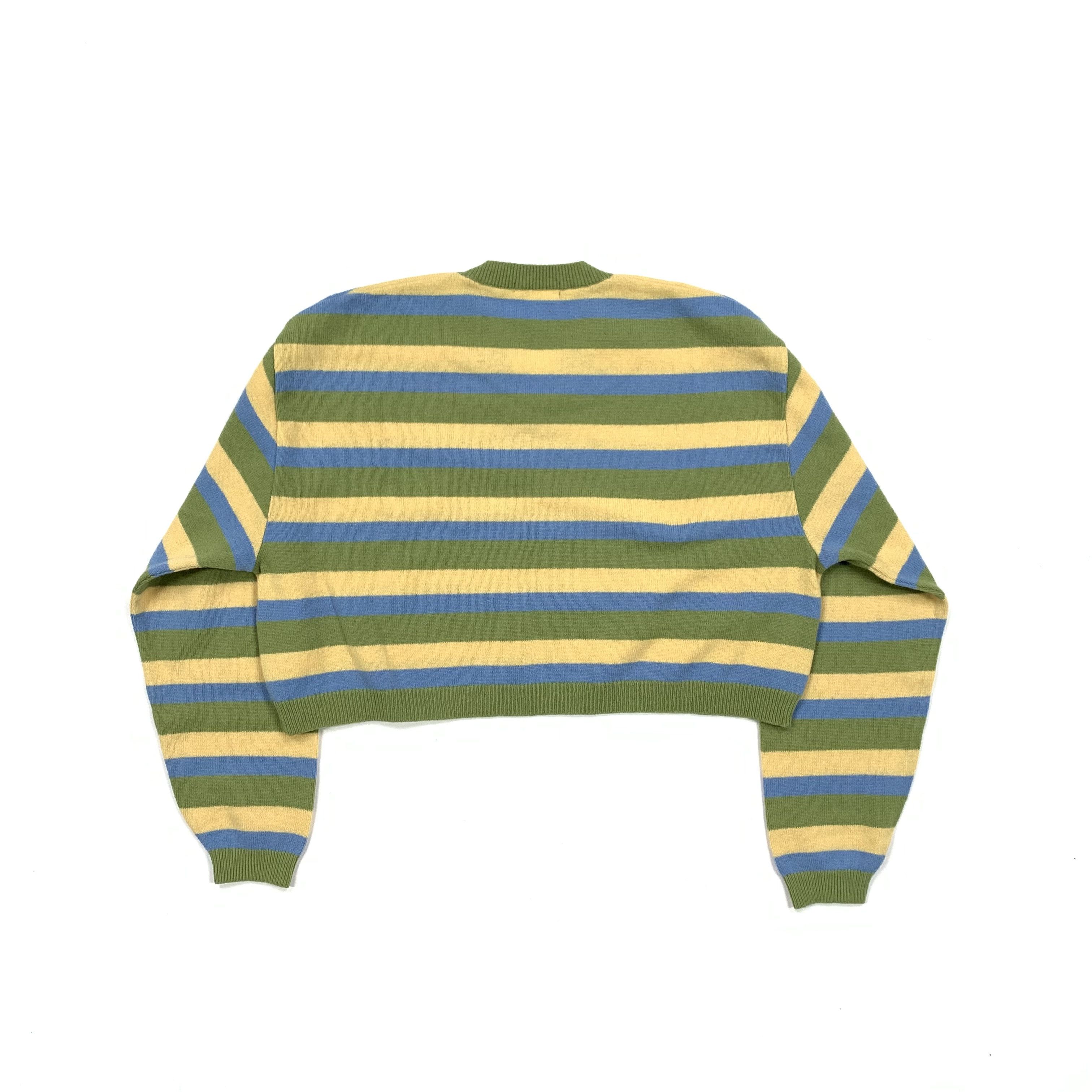 Comme des Garcons 1989 Cropped / Striped Knit Sweater Size M / US 6-8 / IT 42-44 - 3 Thumbnail