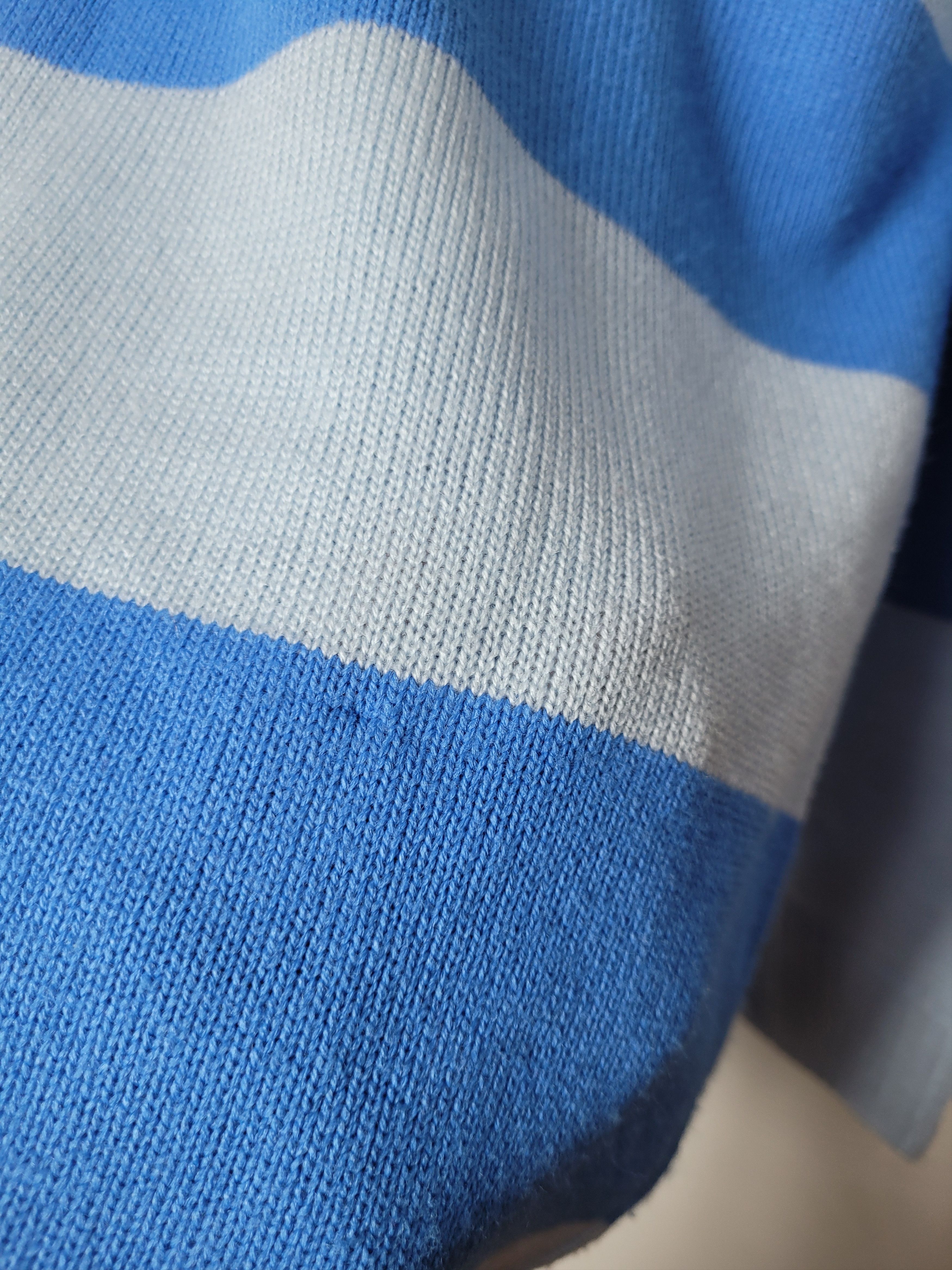Vintage × Yves Saint Laurent Yves Saint Laurent slp blue striped sweatshirt Size US XXL / EU 58 / 5 - 7 Thumbnail