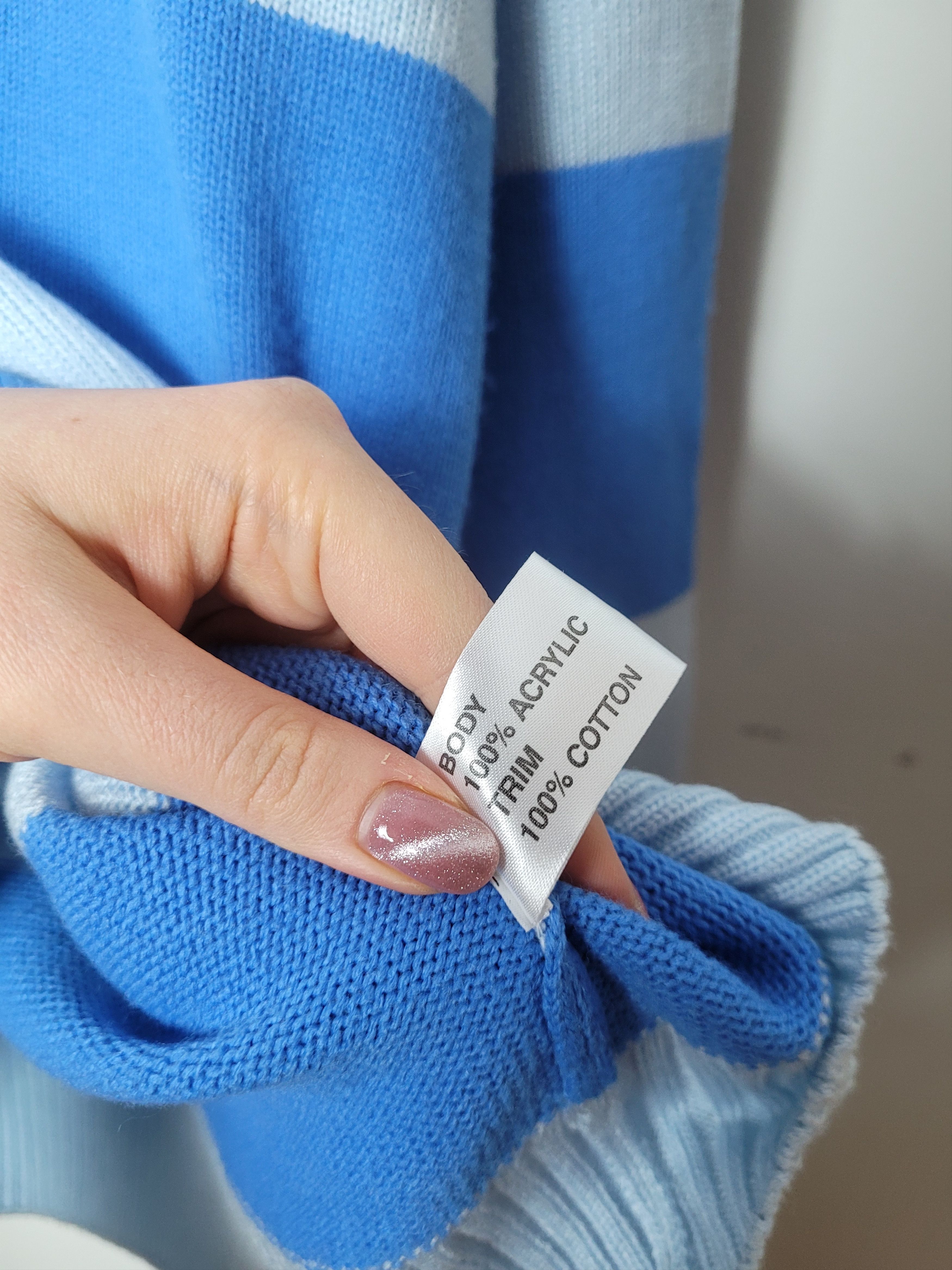 Vintage × Yves Saint Laurent Yves Saint Laurent slp blue striped sweatshirt Size US XXL / EU 58 / 5 - 8 Thumbnail