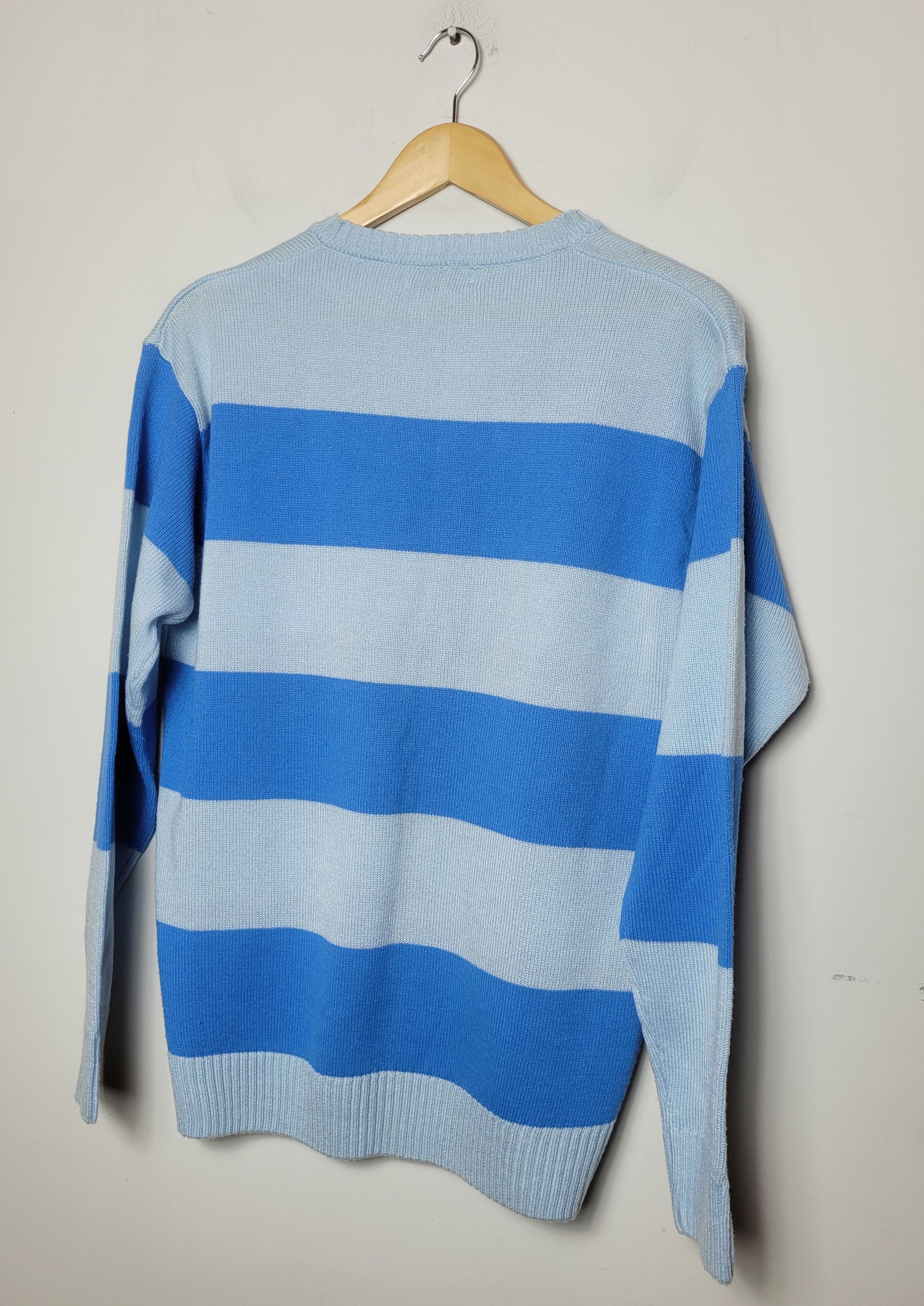 Vintage × Yves Saint Laurent Yves Saint Laurent slp blue striped sweatshirt Size US XXL / EU 58 / 5 - 5 Thumbnail