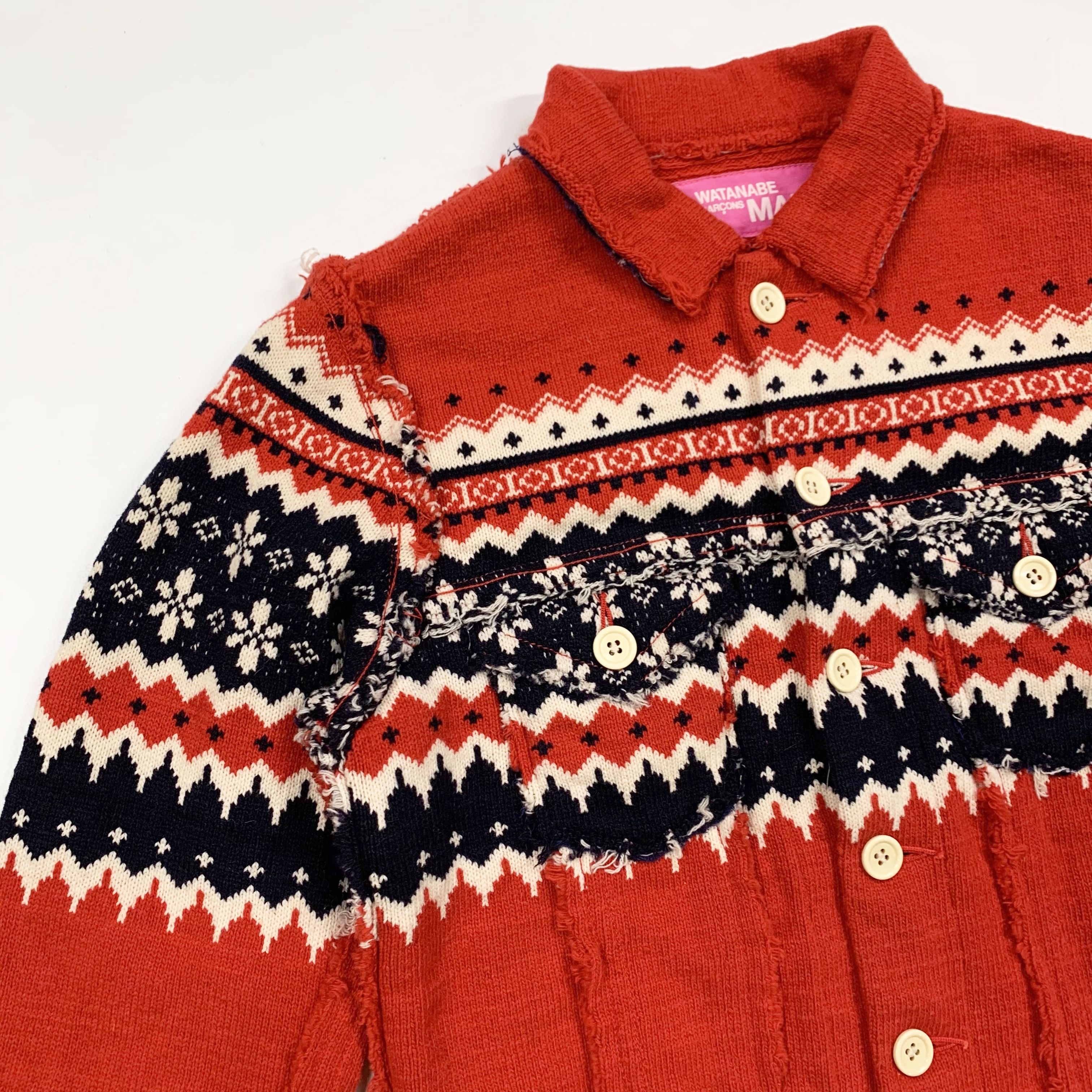 Comme des Garcons 2003 Nordic Knit Trucker Jacket Size S / US 4 / IT 40 - 5 Thumbnail