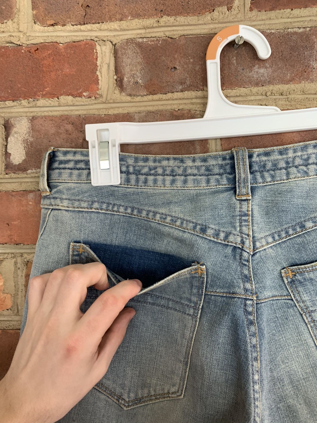 Number (N)ine Number (N)ine Light Blue Wash Denim w/ Side Zippers Size US 30 / EU 46 - 14 Thumbnail