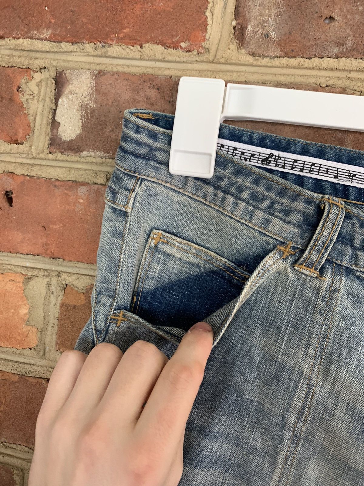 Number (N)ine Number (N)ine Light Blue Wash Denim w/ Side Zippers Size US 30 / EU 46 - 6 Thumbnail