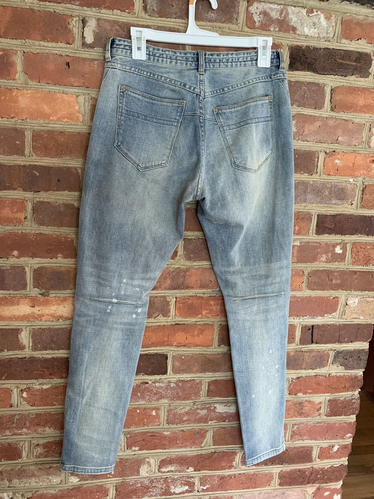 Number (N)ine Number (N)ine Light Blue Wash Denim w/ Side Zippers Size US 30 / EU 46 - 4 Thumbnail