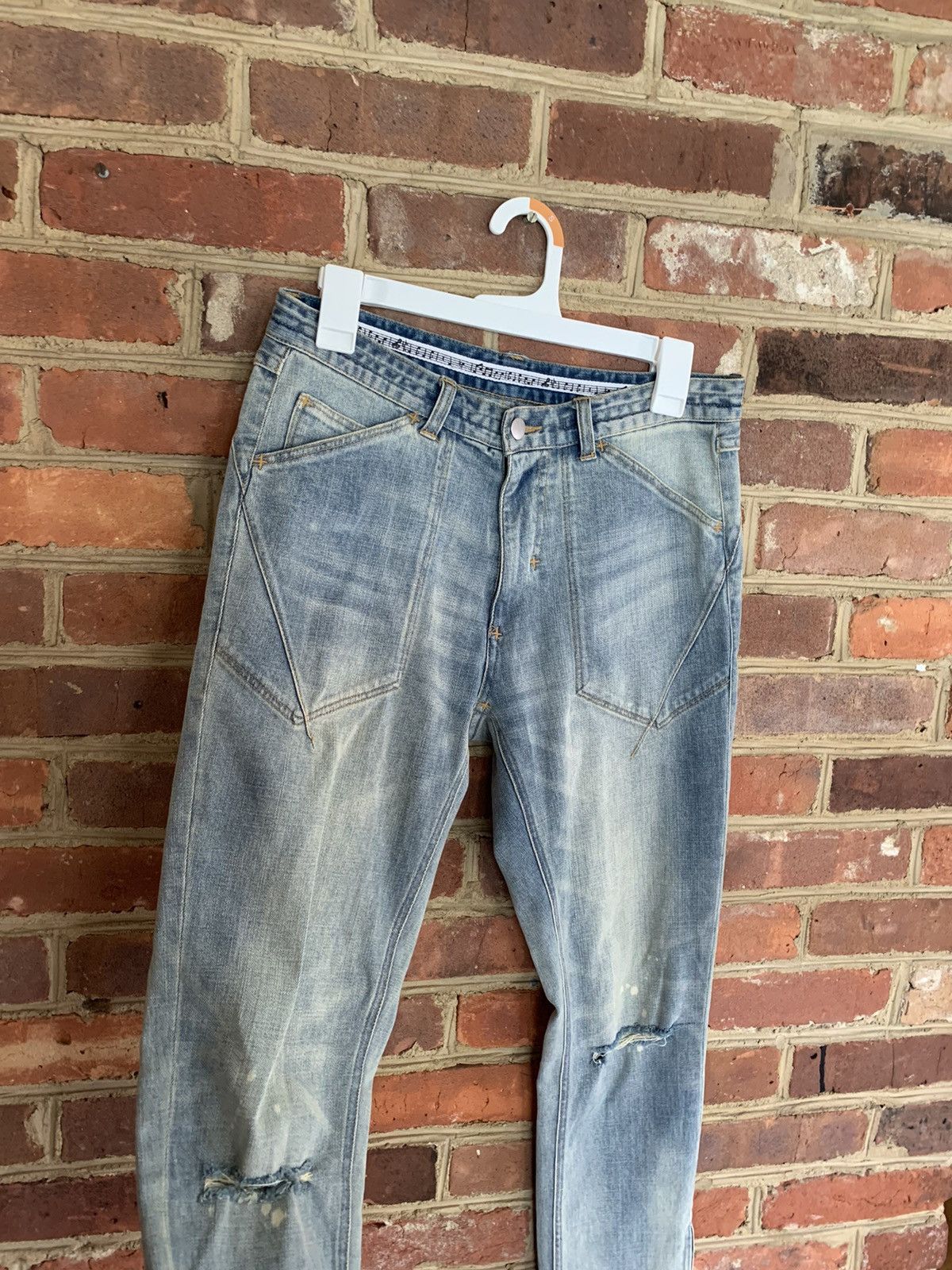 Number (N)ine Number (N)ine Light Blue Wash Denim w/ Side Zippers Size US 30 / EU 46 - 21 Thumbnail