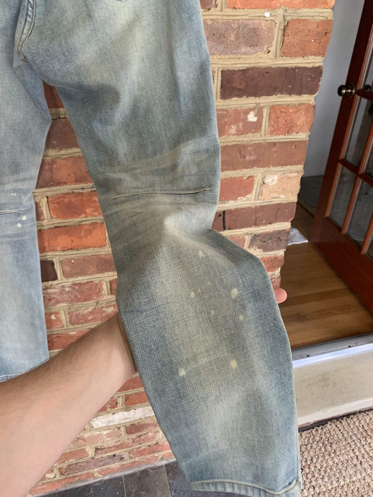 Number (N)ine Number (N)ine Light Blue Wash Denim w/ Side Zippers Size US 30 / EU 46 - 12 Thumbnail