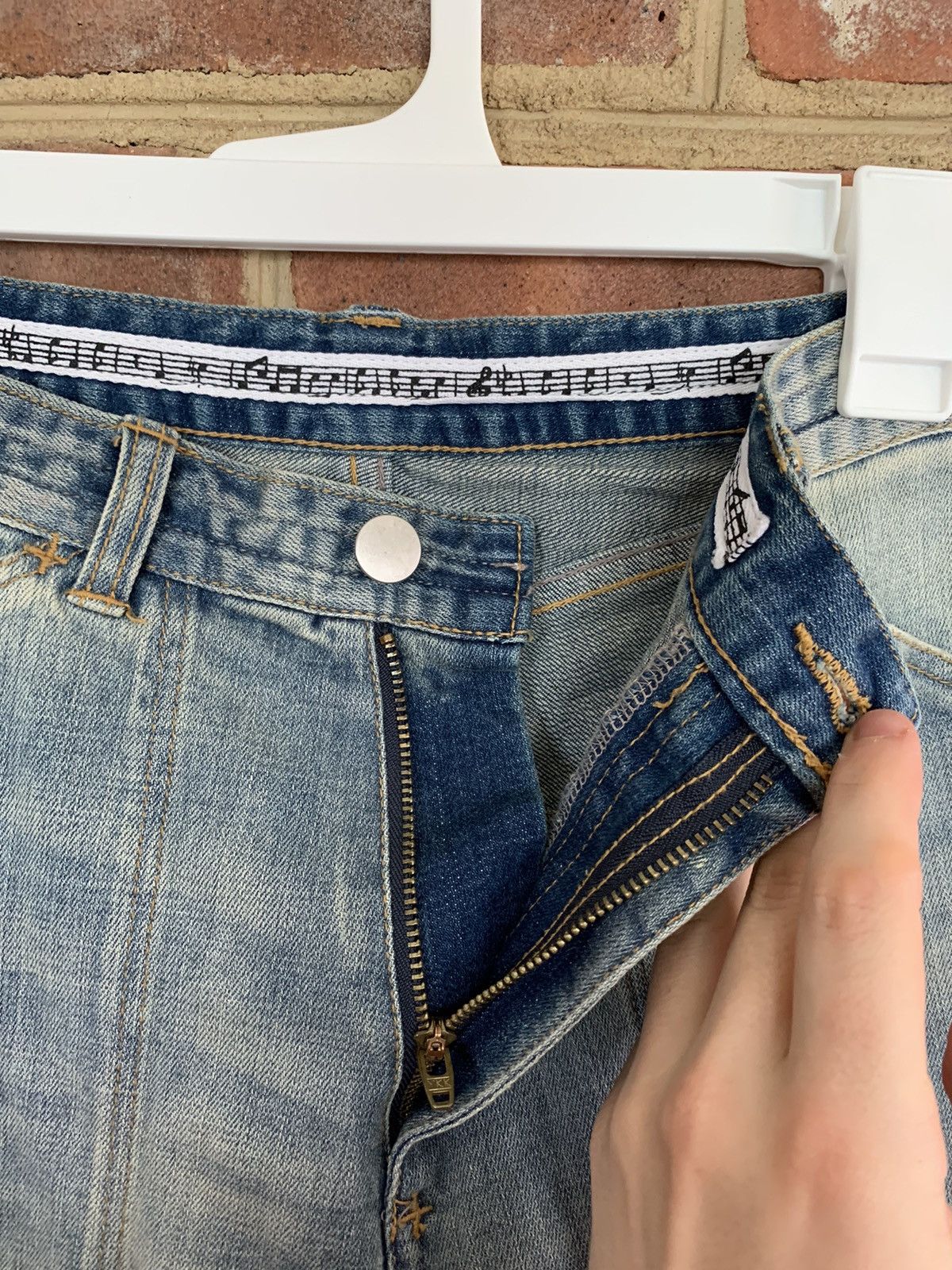 Number (N)ine Number (N)ine Light Blue Wash Denim w/ Side Zippers Size US 30 / EU 46 - 20 Thumbnail
