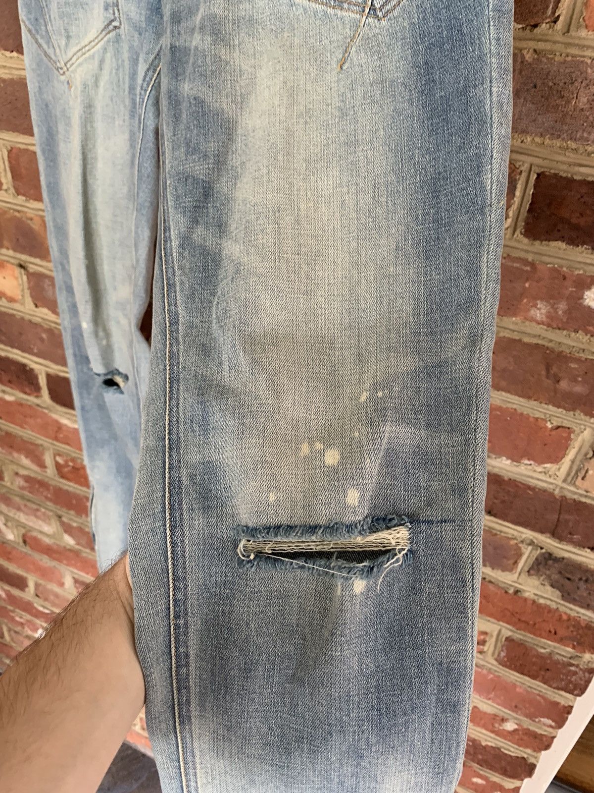 Number (N)ine Number (N)ine Light Blue Wash Denim w/ Side Zippers Size US 30 / EU 46 - 15 Thumbnail