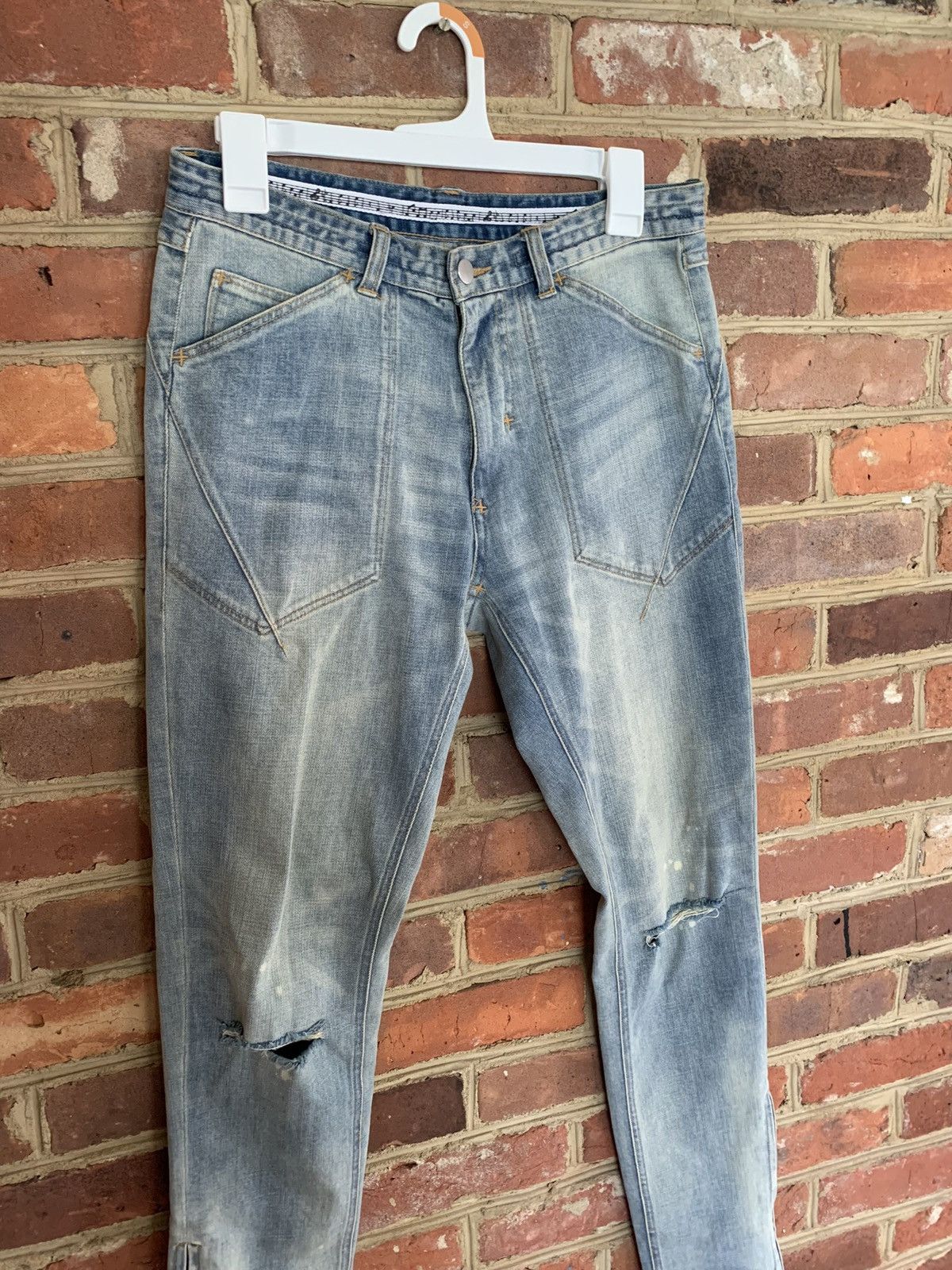 Number (N)ine Number (N)ine Light Blue Wash Denim w/ Side Zippers Size US 30 / EU 46 - 22 Thumbnail