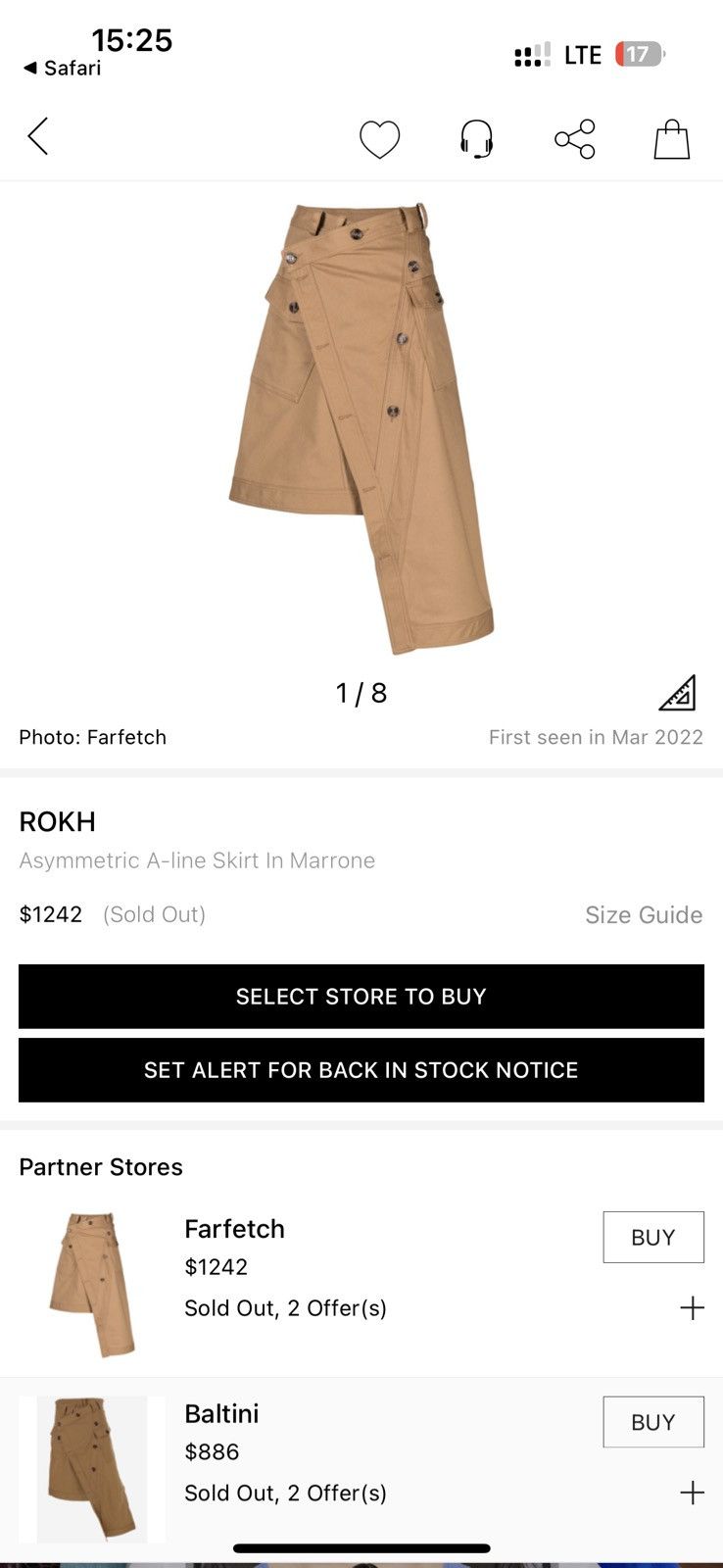 rokh ROKH UTILITY MULTI POCKET MIDI SKIRT Size 26" / US 2 / IT 38 - 4 Thumbnail