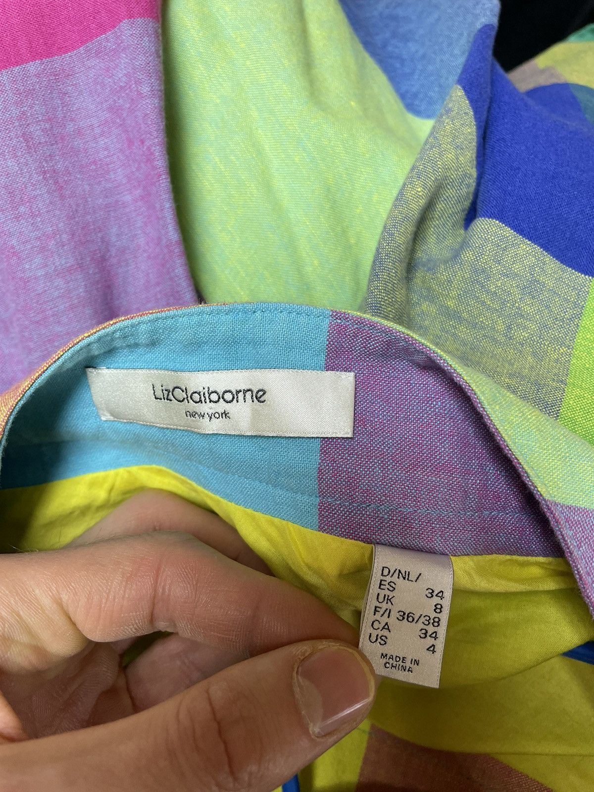 Other Liz Claiborne pleated skirt plaid multicolor Women’s F 36 Size 27" / US 4 / IT 40 - 6 Thumbnail