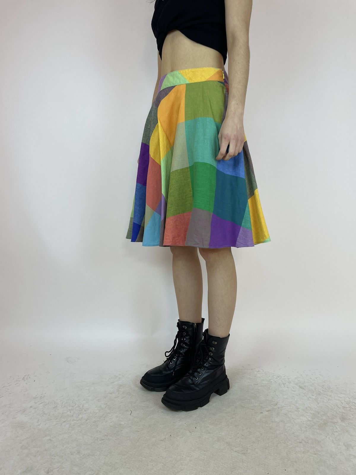 Other Liz Claiborne pleated skirt plaid multicolor Women’s F 36 Size 27" / US 4 / IT 40 - 3 Thumbnail