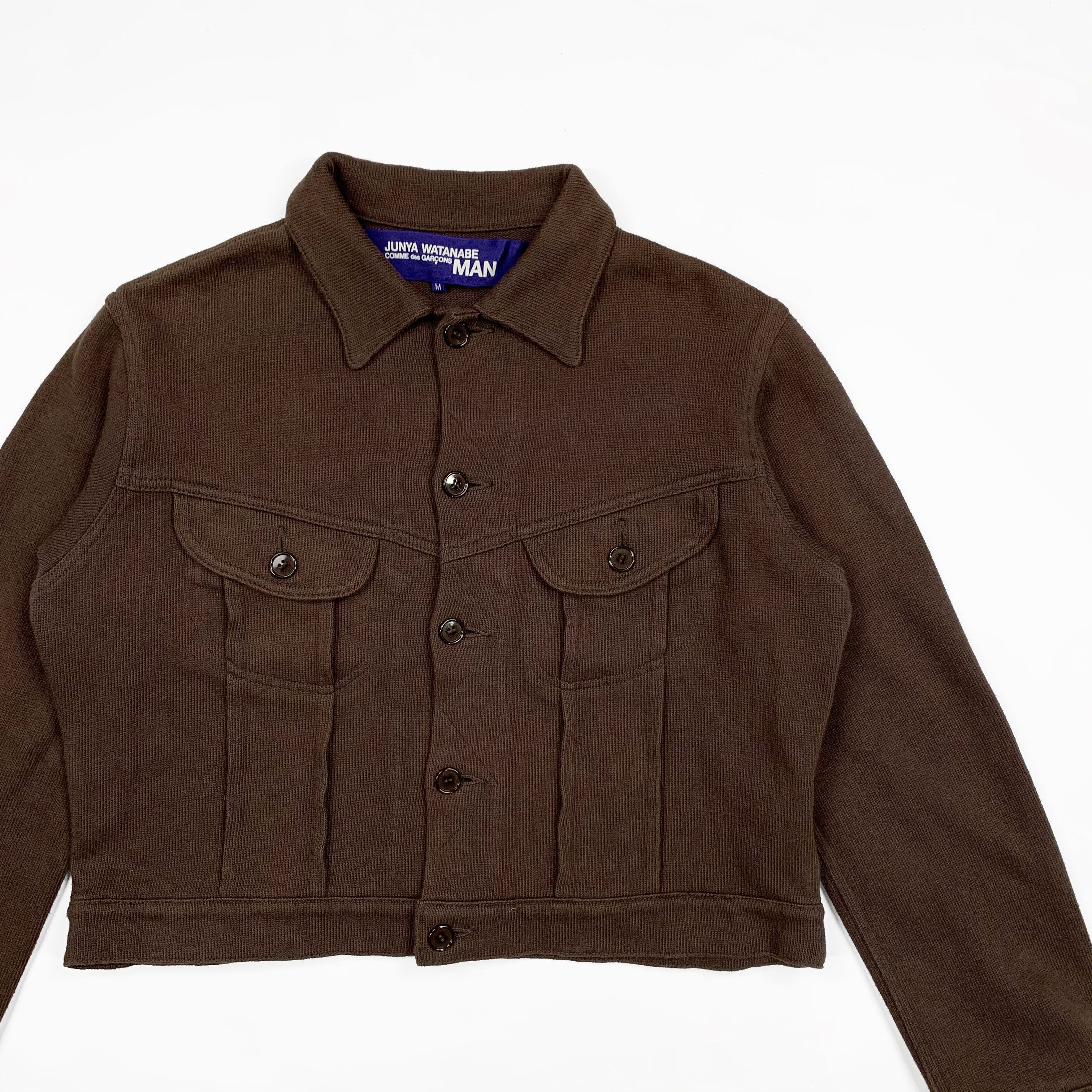 Comme des Garcons 03 Knit Cropped Trucker Jacket Size US M / EU 48-50 / 2 - 2 Thumbnail