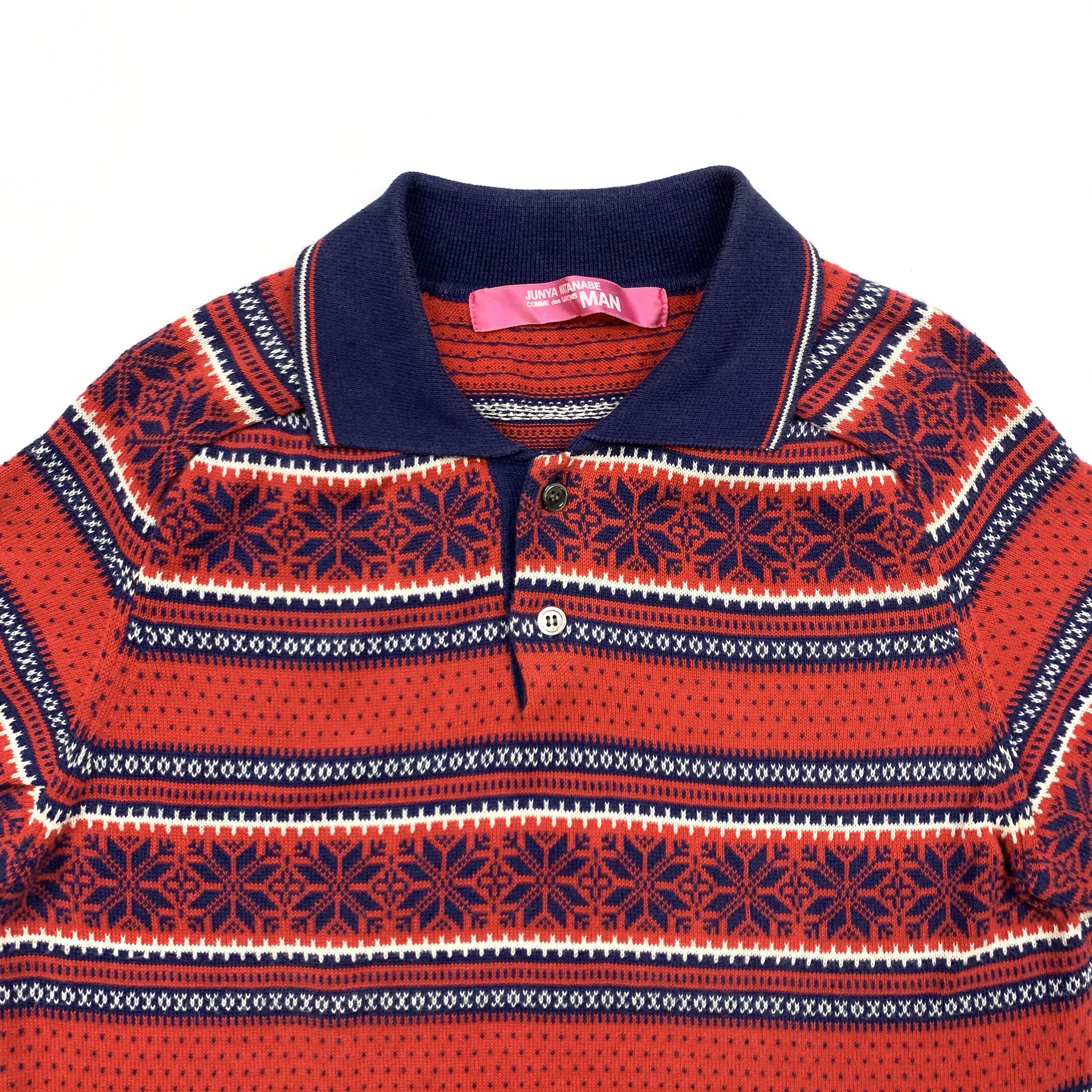 Comme des Garcons 2005 Winter / Nordic Knit Polo Size M / US 6-8 / IT 42-44 - 2 Thumbnail