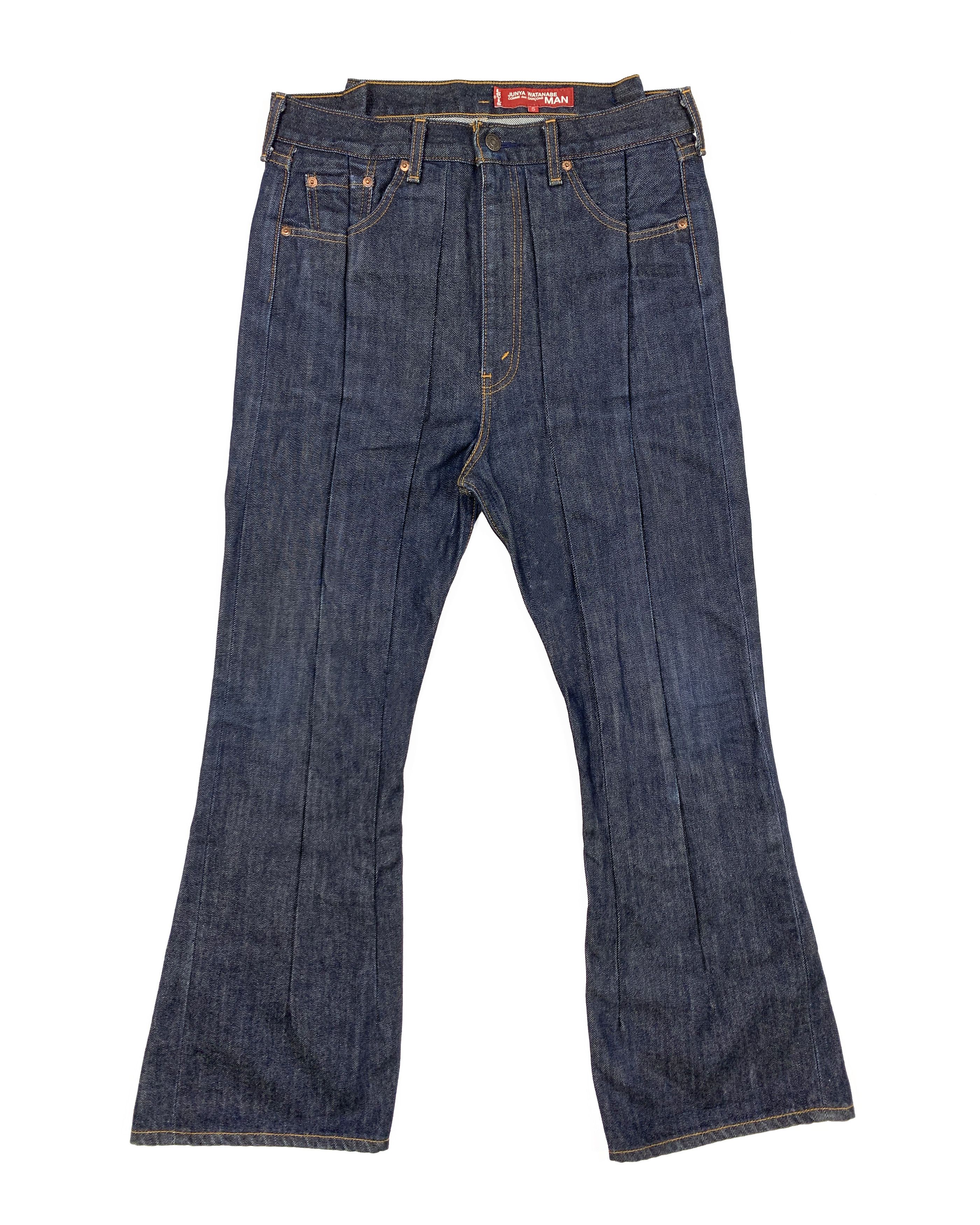 Comme des Garcons × Junya Watanabe × Levi's 2001 Warped / Darted Flared Denim Jeans Size US 32 / EU 48 - 3 Thumbnail