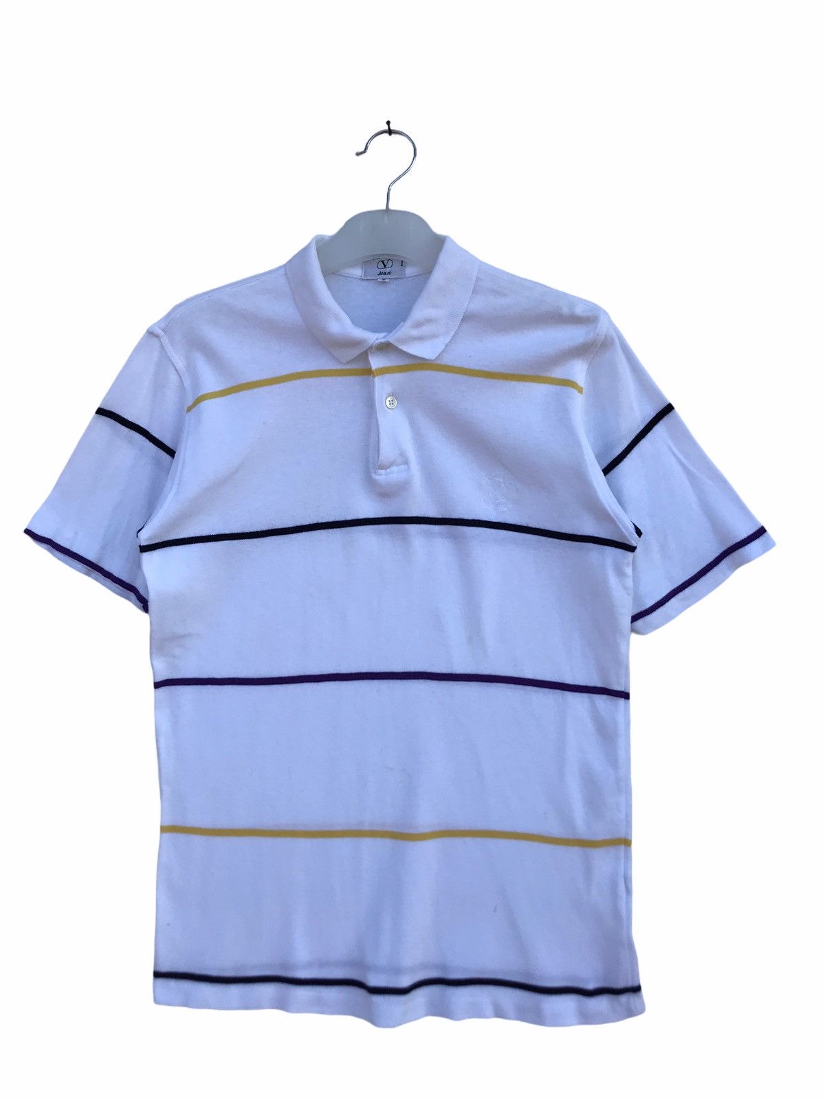Valentino Vintage Valentino Jeans Polo Stripe Size US S / EU 44-46 / 1 - 1 Thumbnail