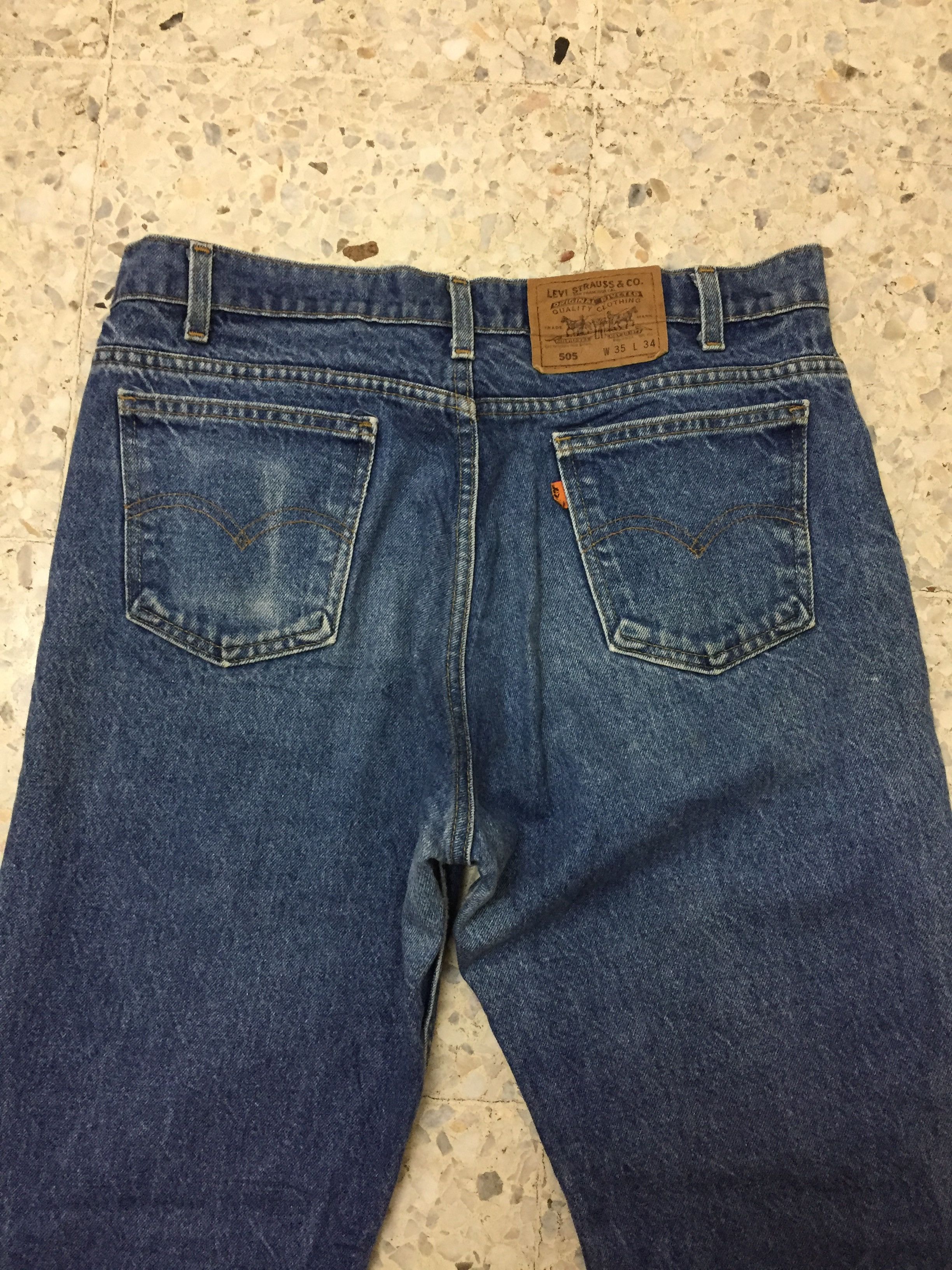 Levi's Vintage Clothing Vintage levi’s 90s Lot 505 distressed denim oren tag Size US 35 - 5 Thumbnail