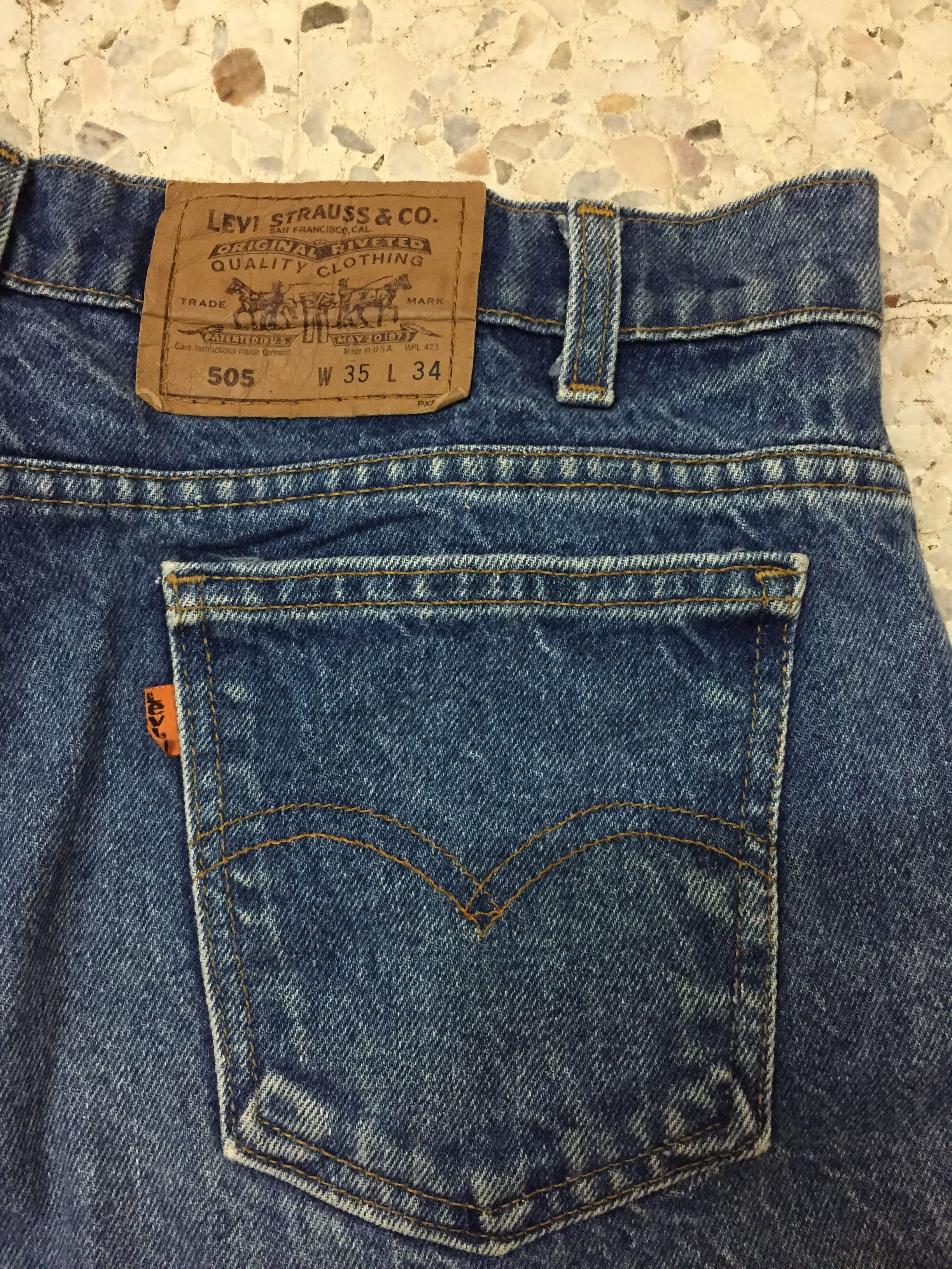 Levi's Vintage Clothing Vintage levi’s 90s Lot 505 distressed denim oren tag Size US 35 - 4 Thumbnail