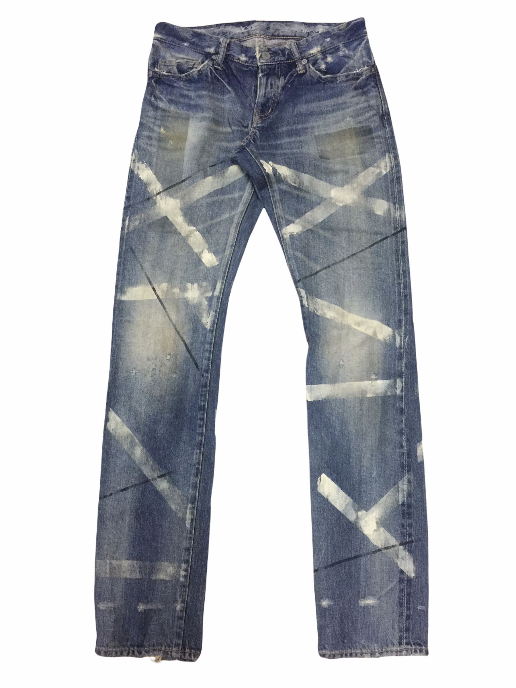 Image of Hysteric Glamour Painted Selvedge Jeans in Denim, Men's (Size 30)