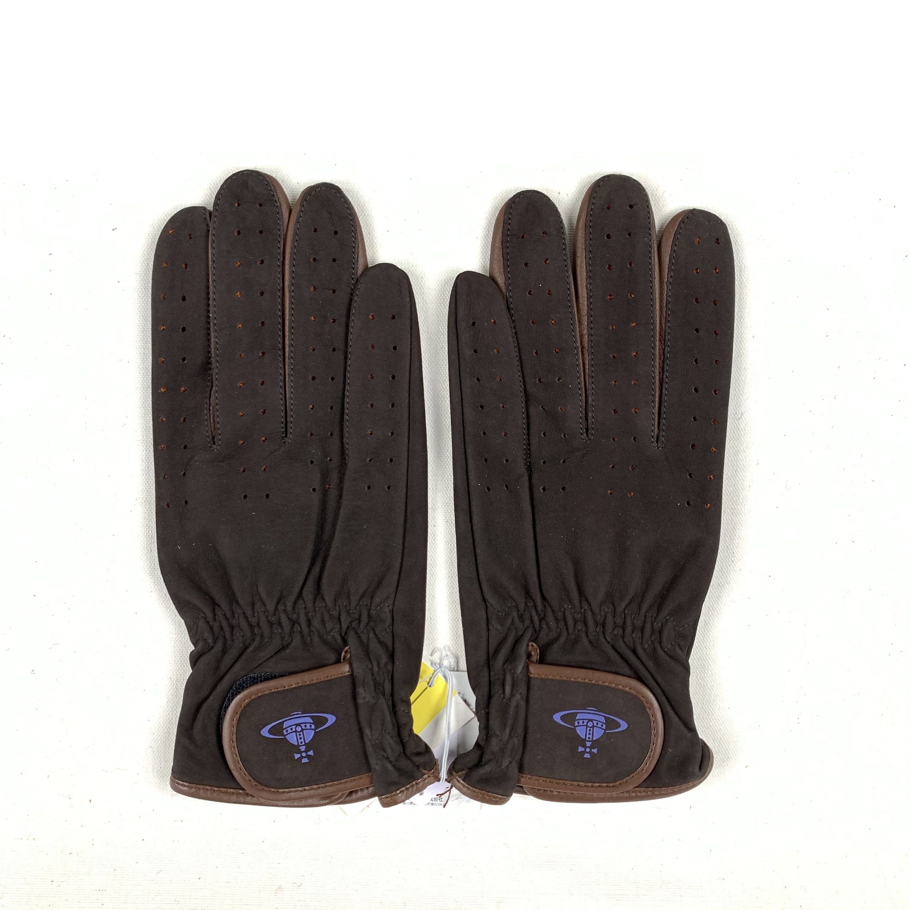 Vivienne Westwood Motorcycle Leather Gloves (Brown) Size ONE SIZE - 2 Thumbnail