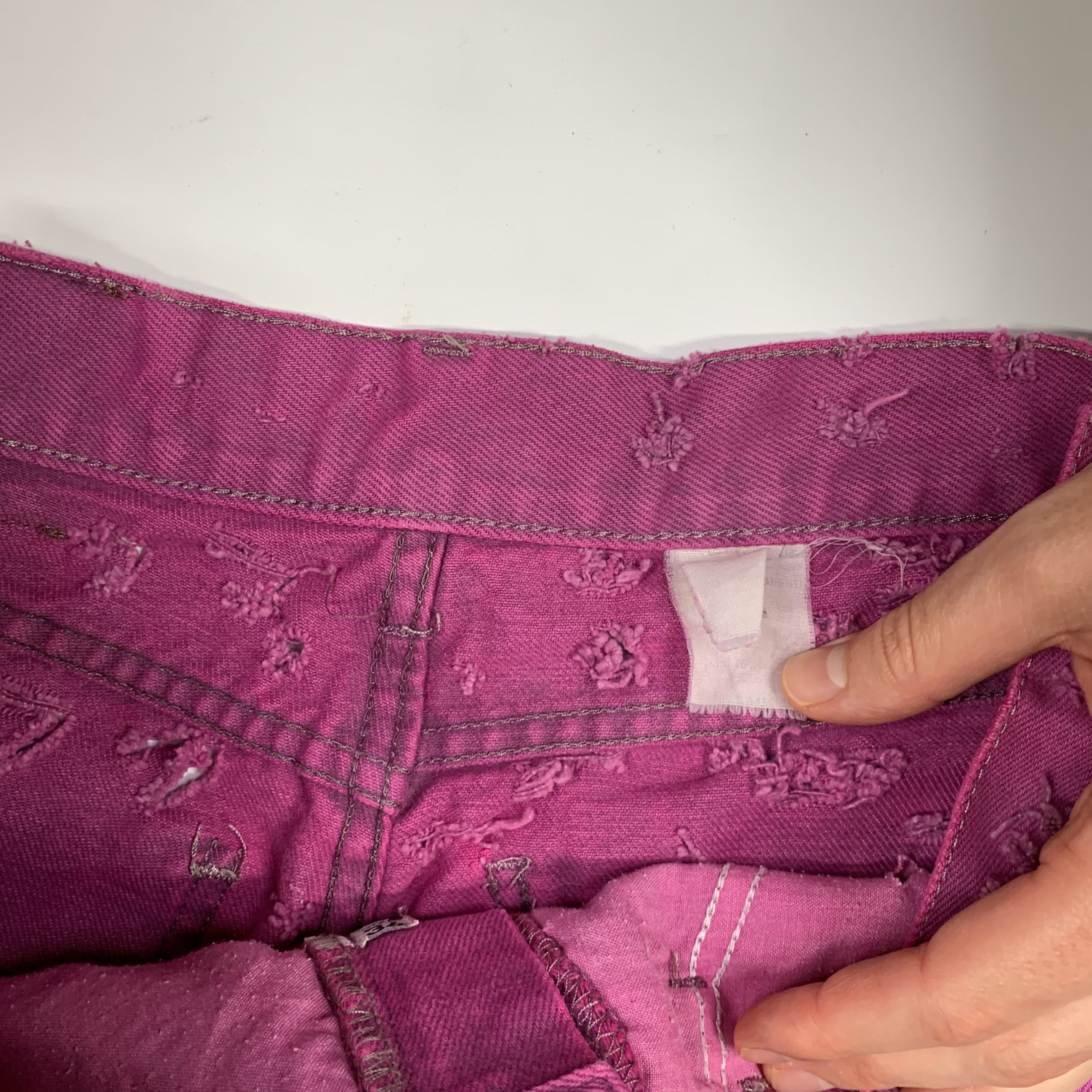 Armani Vintage 80s Distressed Dip Dye Denim Jeans Size US 32 / EU 48 - 7 Thumbnail