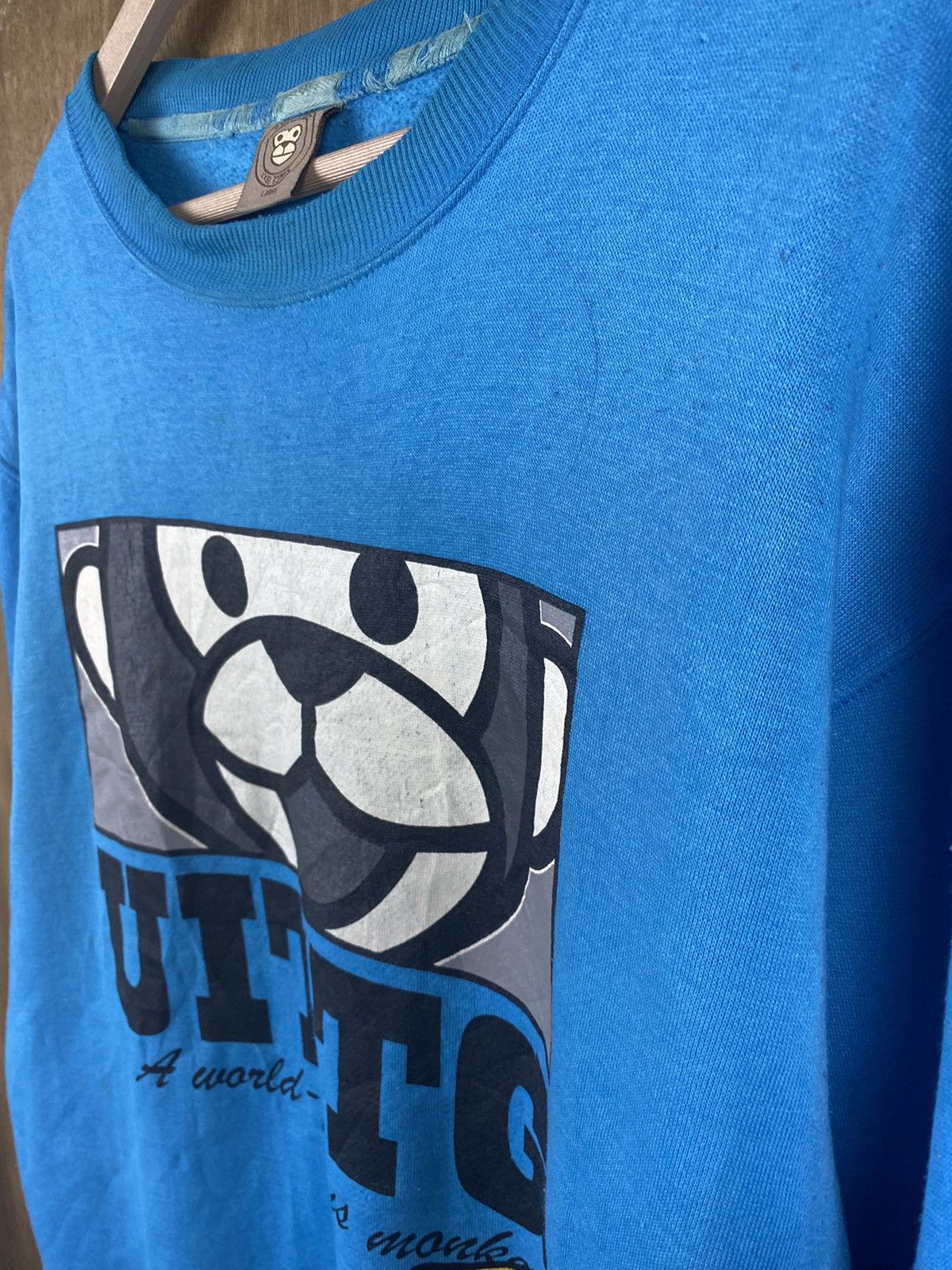 Japanese Brand Uitgg blue monkey Sweatshirt like bape #Z048 Size US M / EU 48-50 / 2 - 8 Thumbnail