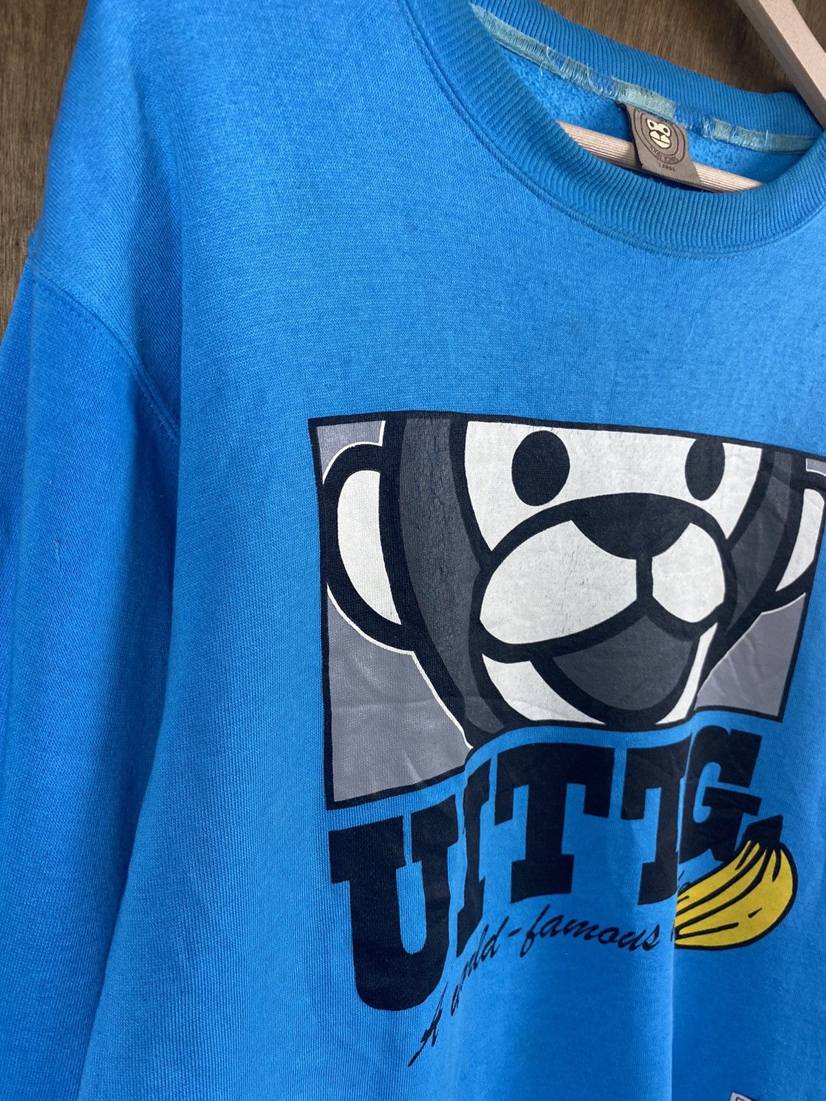 Japanese Brand Uitgg blue monkey Sweatshirt like bape #Z048 Size US M / EU 48-50 / 2 - 7 Thumbnail